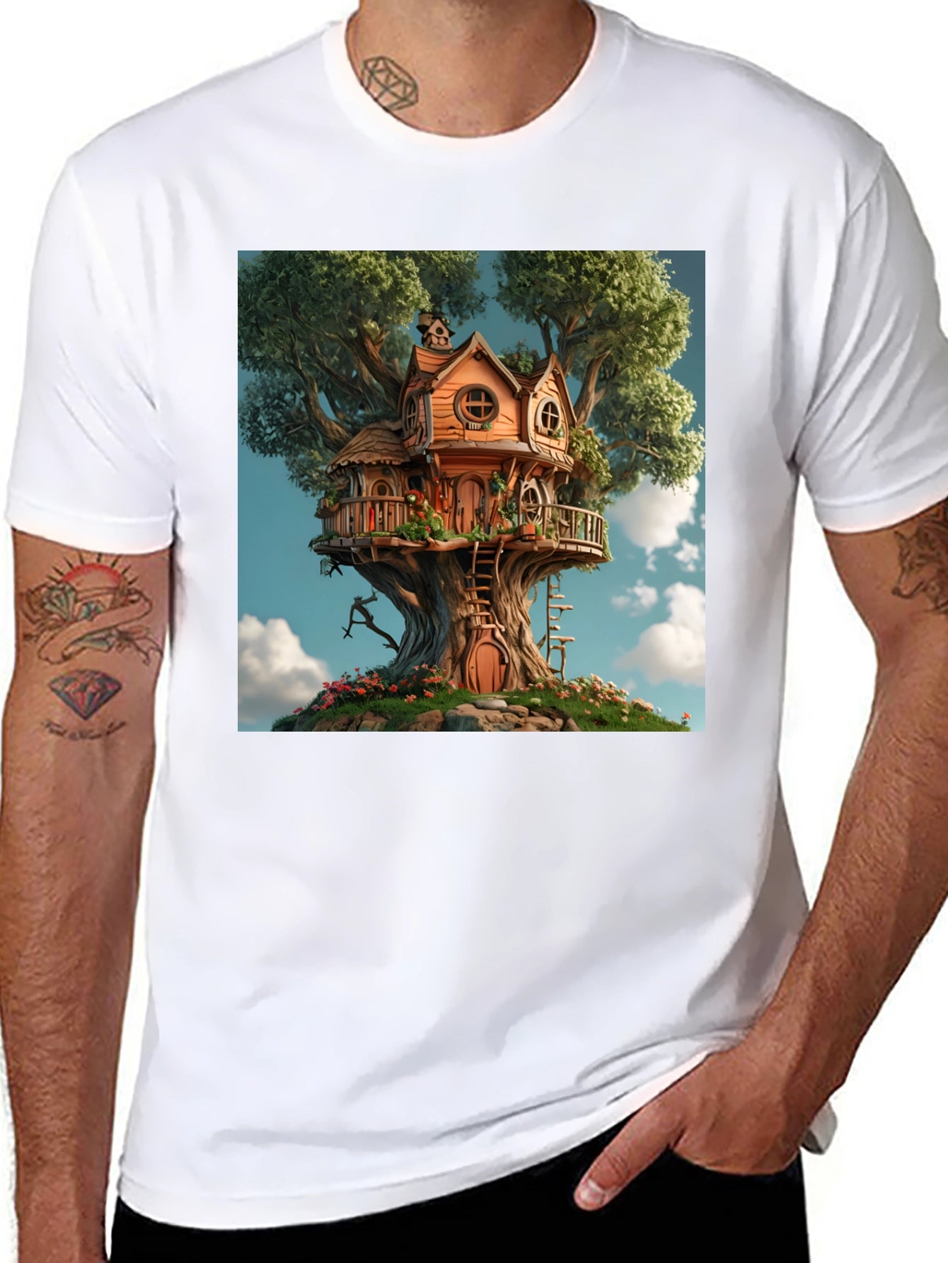 Treehouse Graphic Tee - Whimsical Design