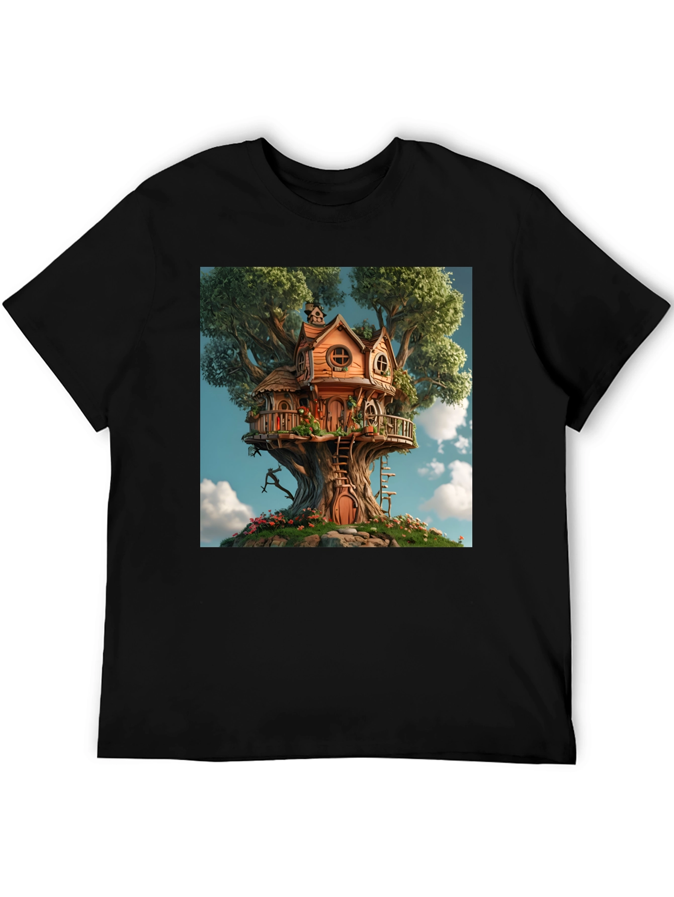 Treehouse Graphic Tee - Whimsical Design