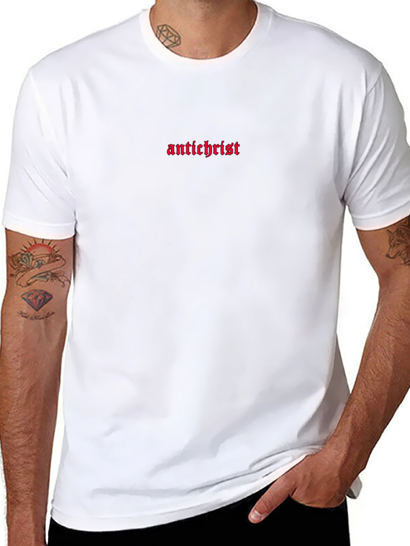 Antichrist Graphic Print Black T-Shirt