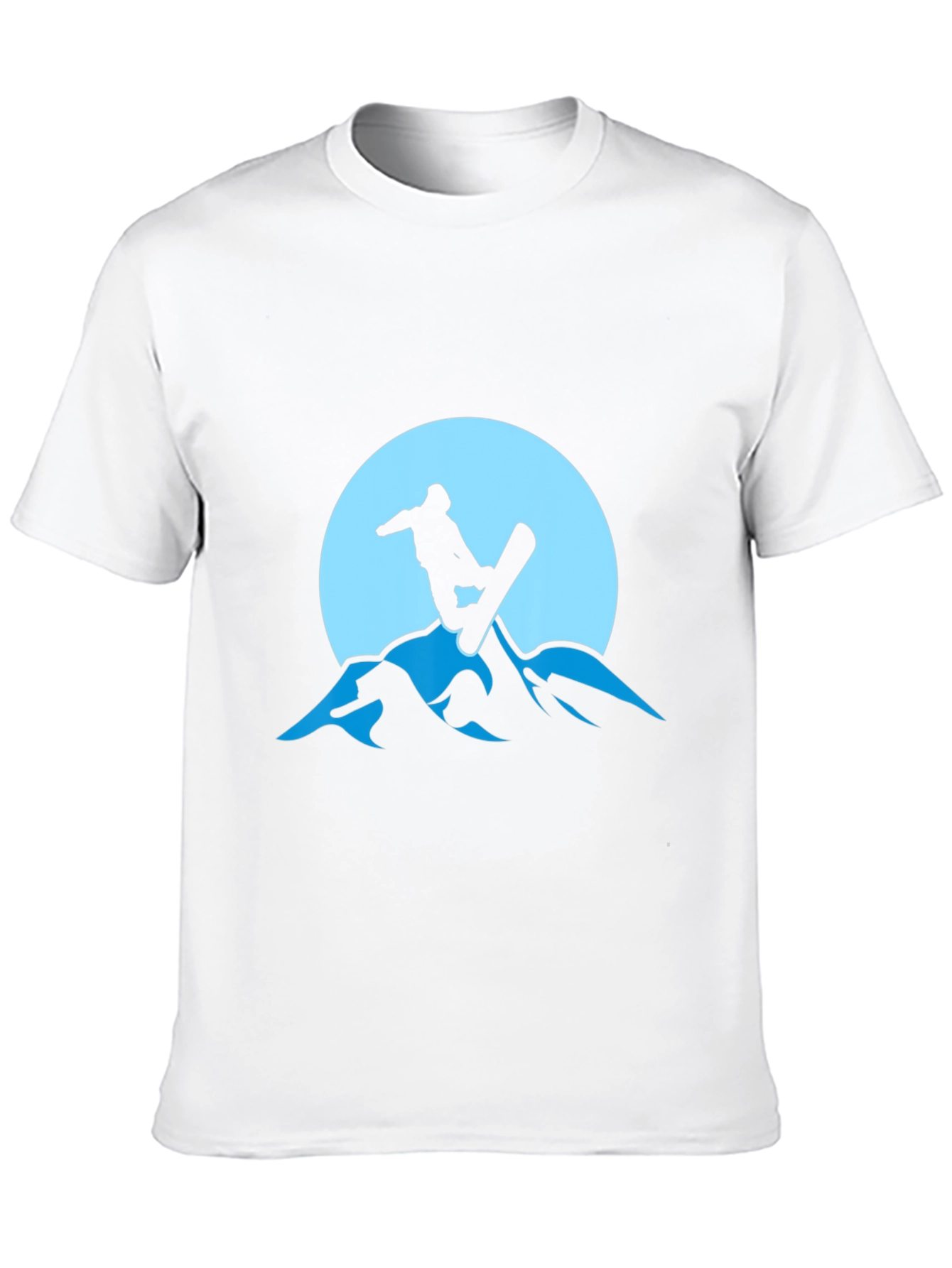 Snowboarder Silhouette Graphic Tee - Mountain Design