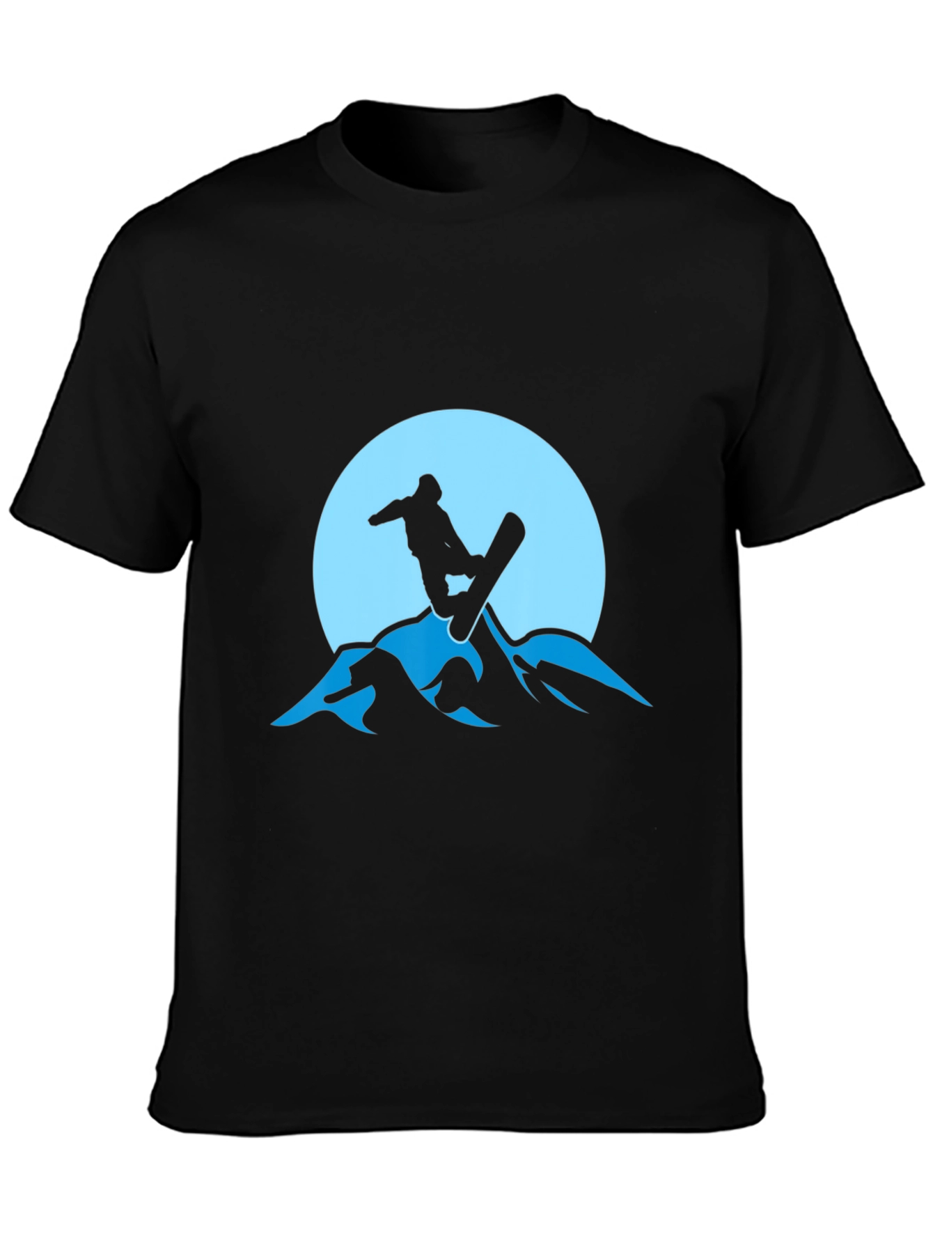 Snowboarder Silhouette Graphic Tee - Mountain Design