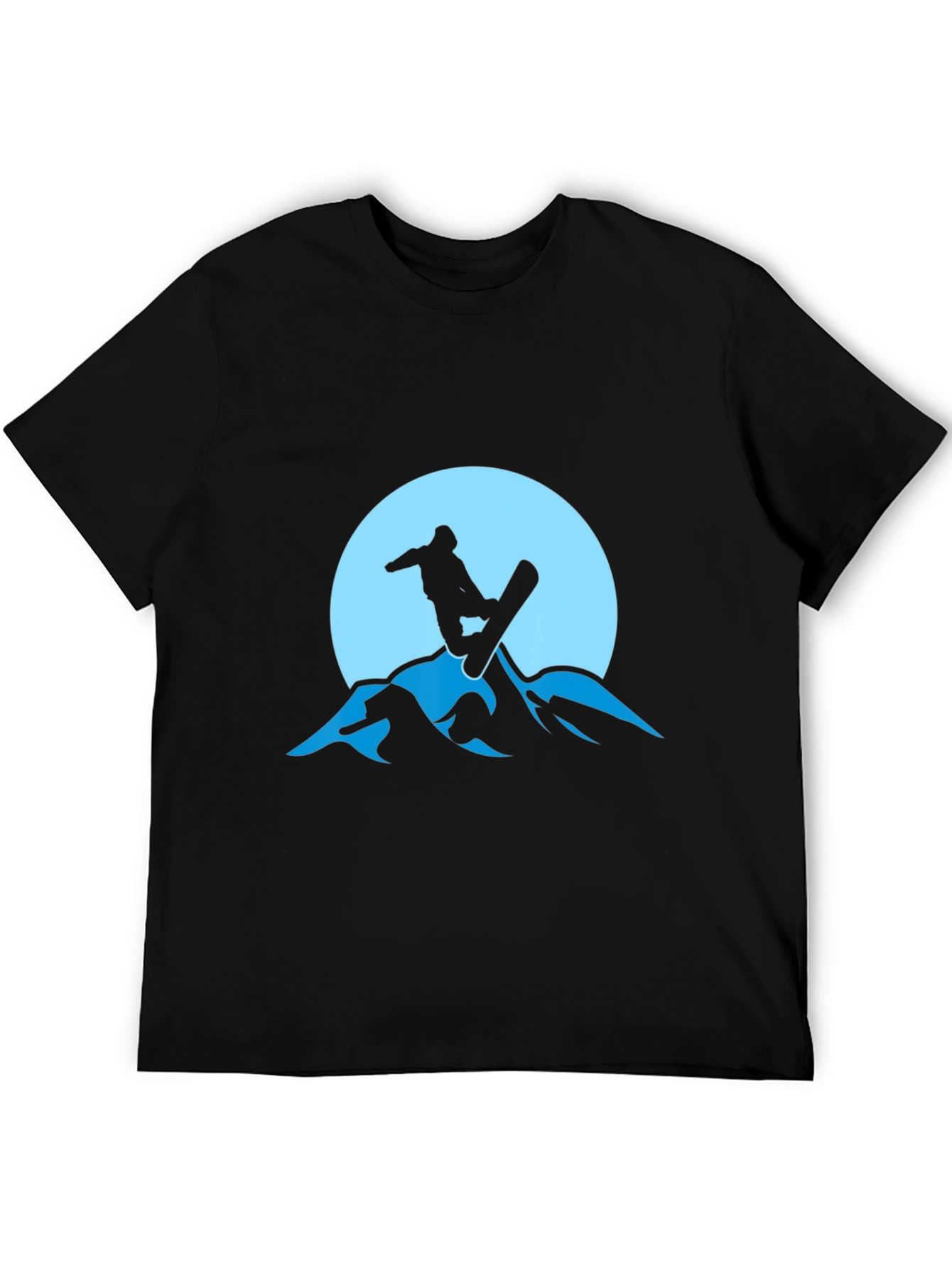 Snowboarder Silhouette Graphic Tee - Mountain Design