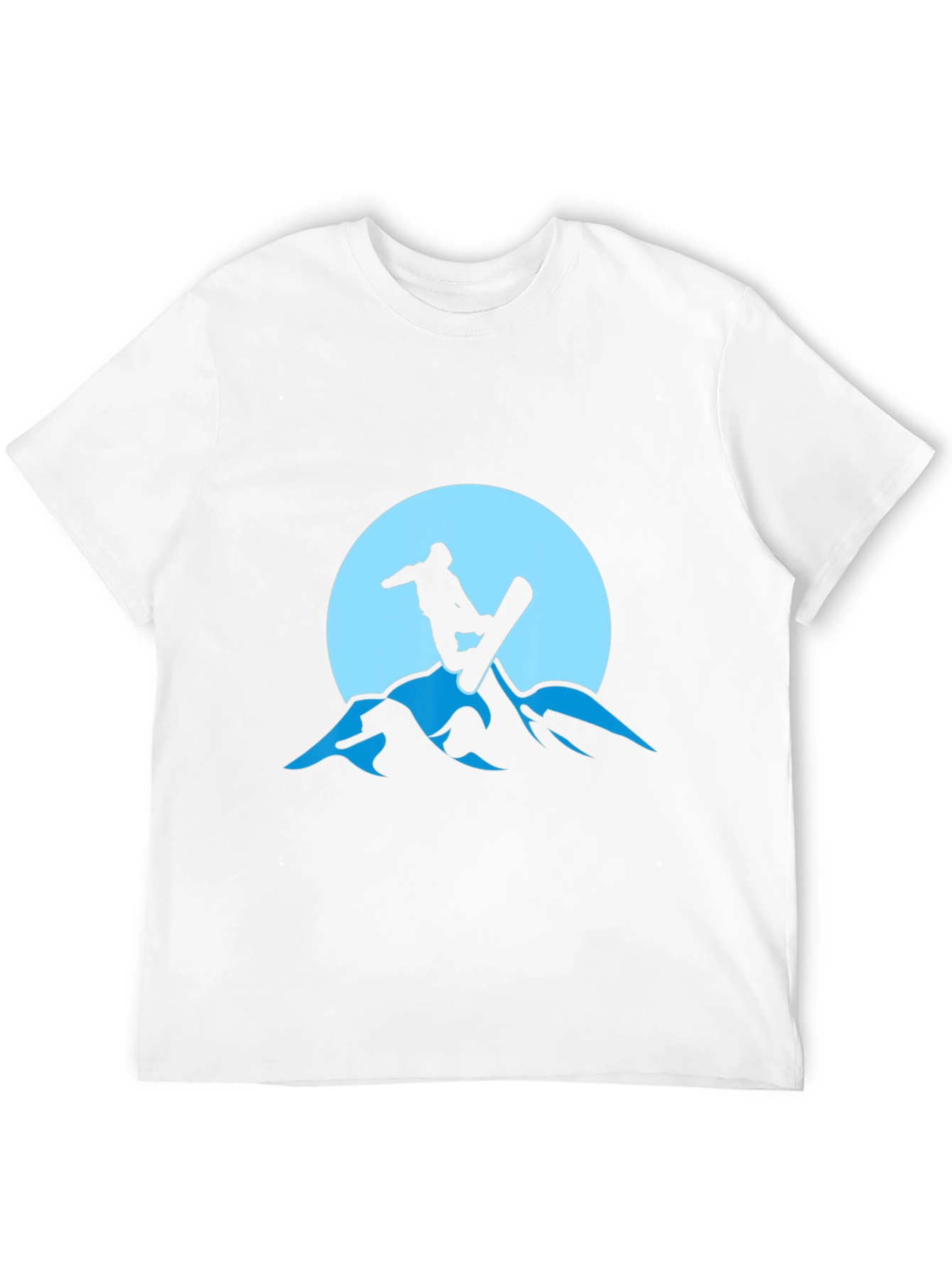 Snowboarder Silhouette Graphic Tee - Mountain Design