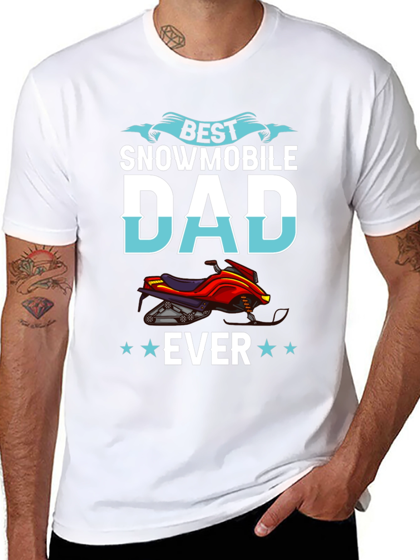Best Snowmobile Dad Ever T-Shirt - Unique Gift