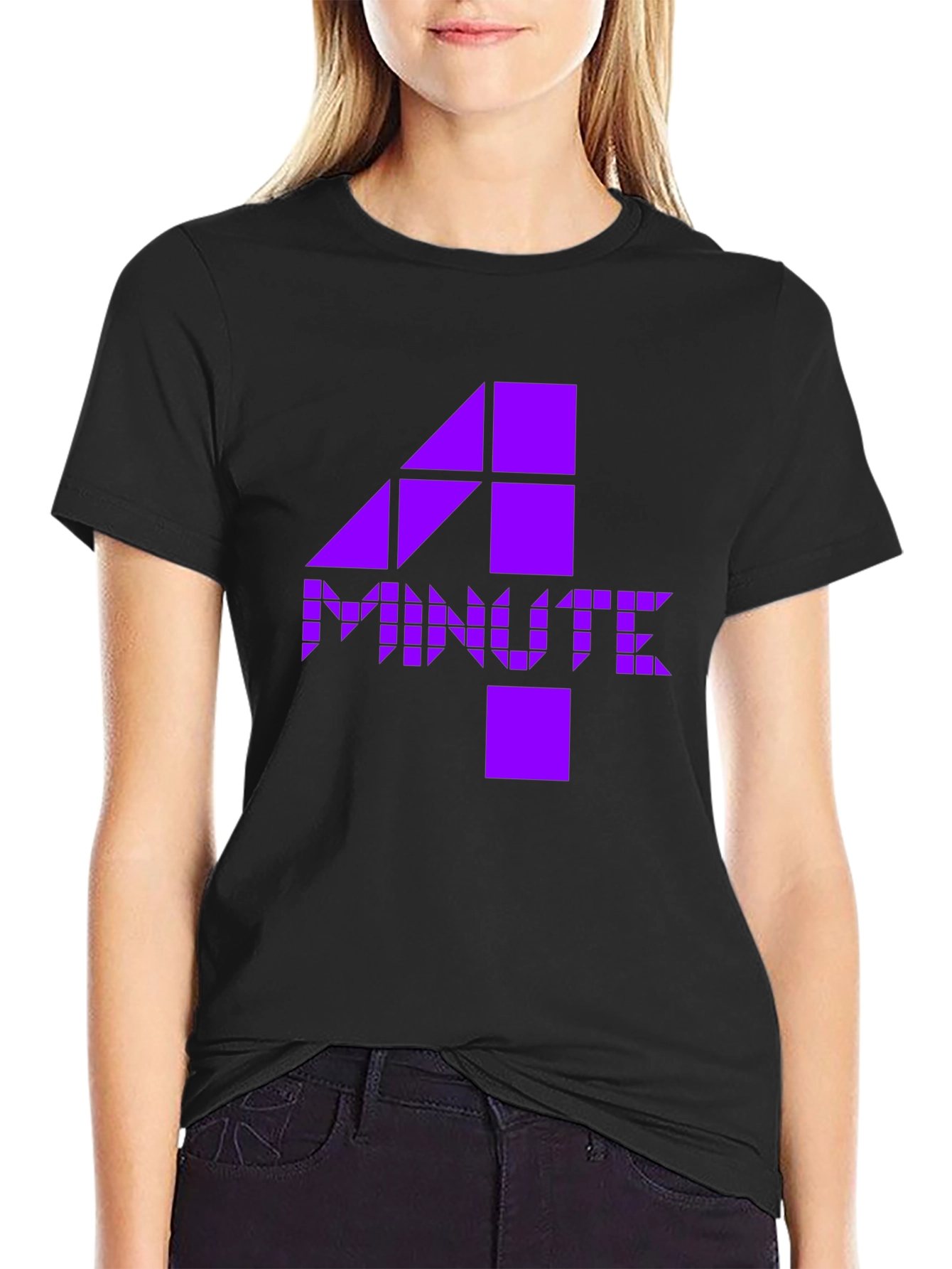 4Minute K-Pop Inspired Graphic Tee - Black