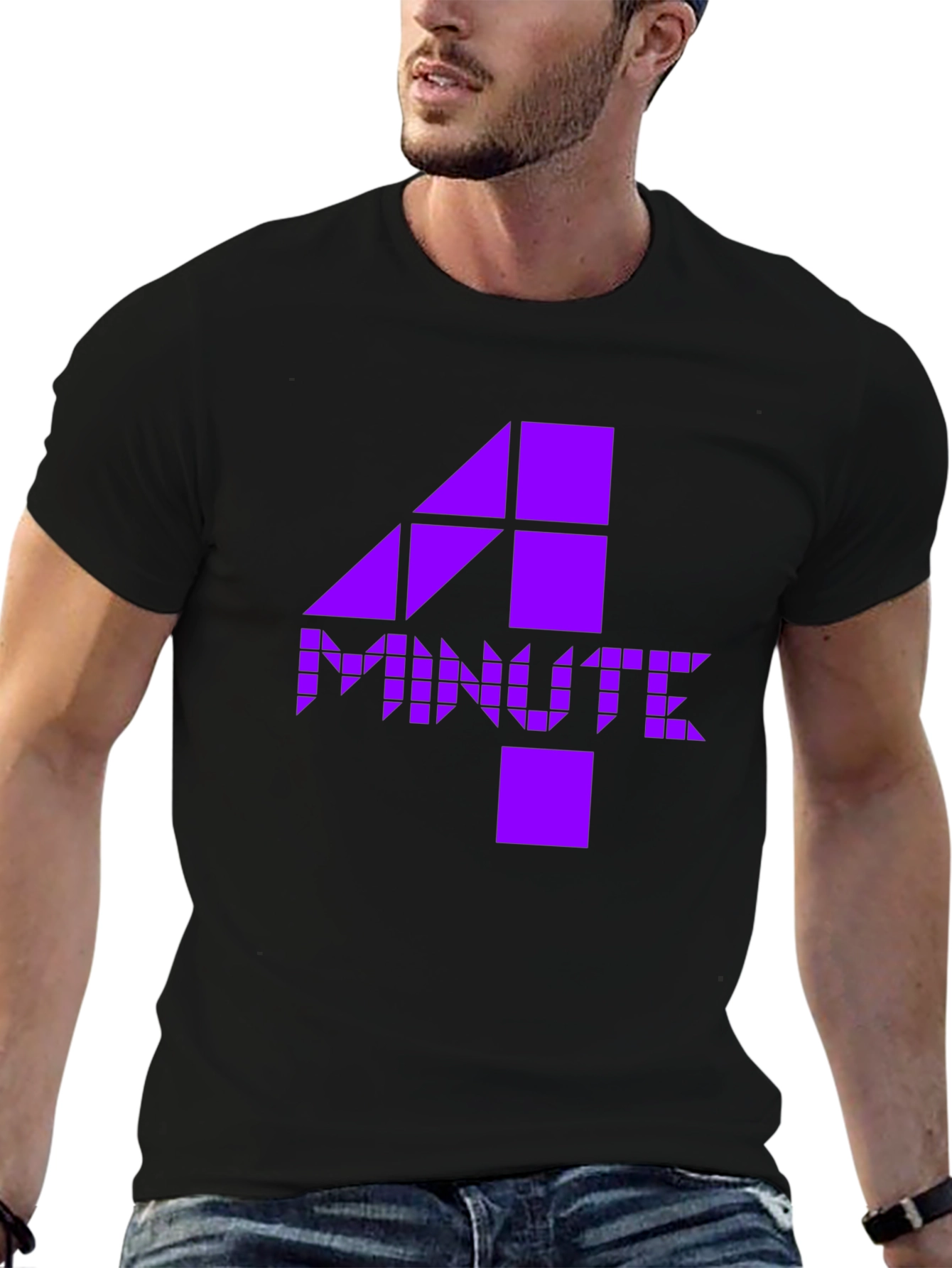 4Minute K-Pop Inspired Graphic Tee - Black