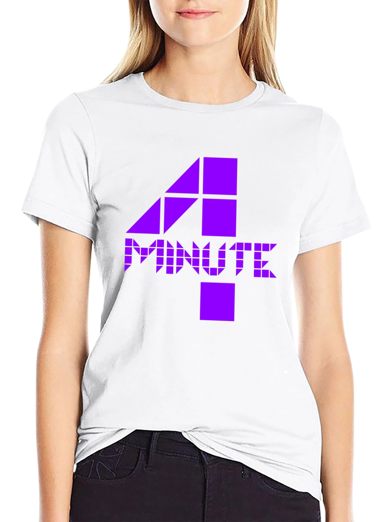 4Minute K-Pop Inspired Graphic Tee - Black