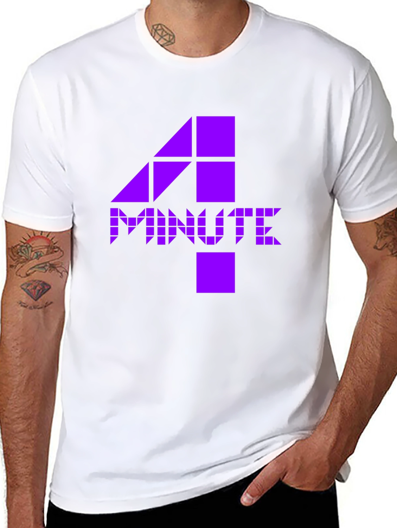 4Minute K-Pop Inspired Graphic Tee - Black