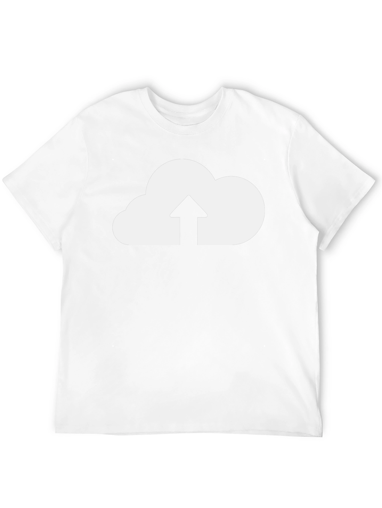 Cloud Upload Graphic Tee - Black Cotton T-Shirt