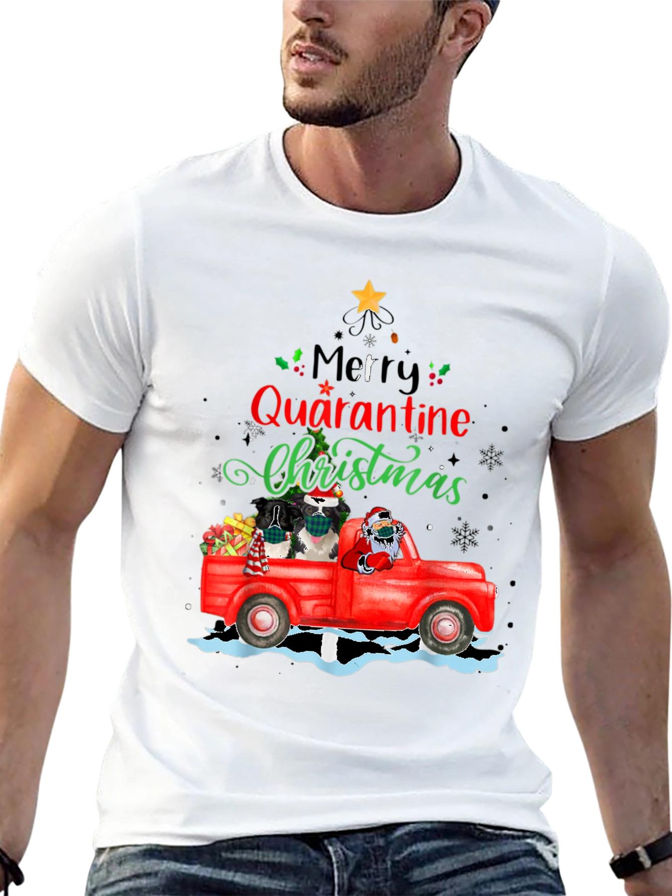 Merry Quarantine Christmas T-Shirt