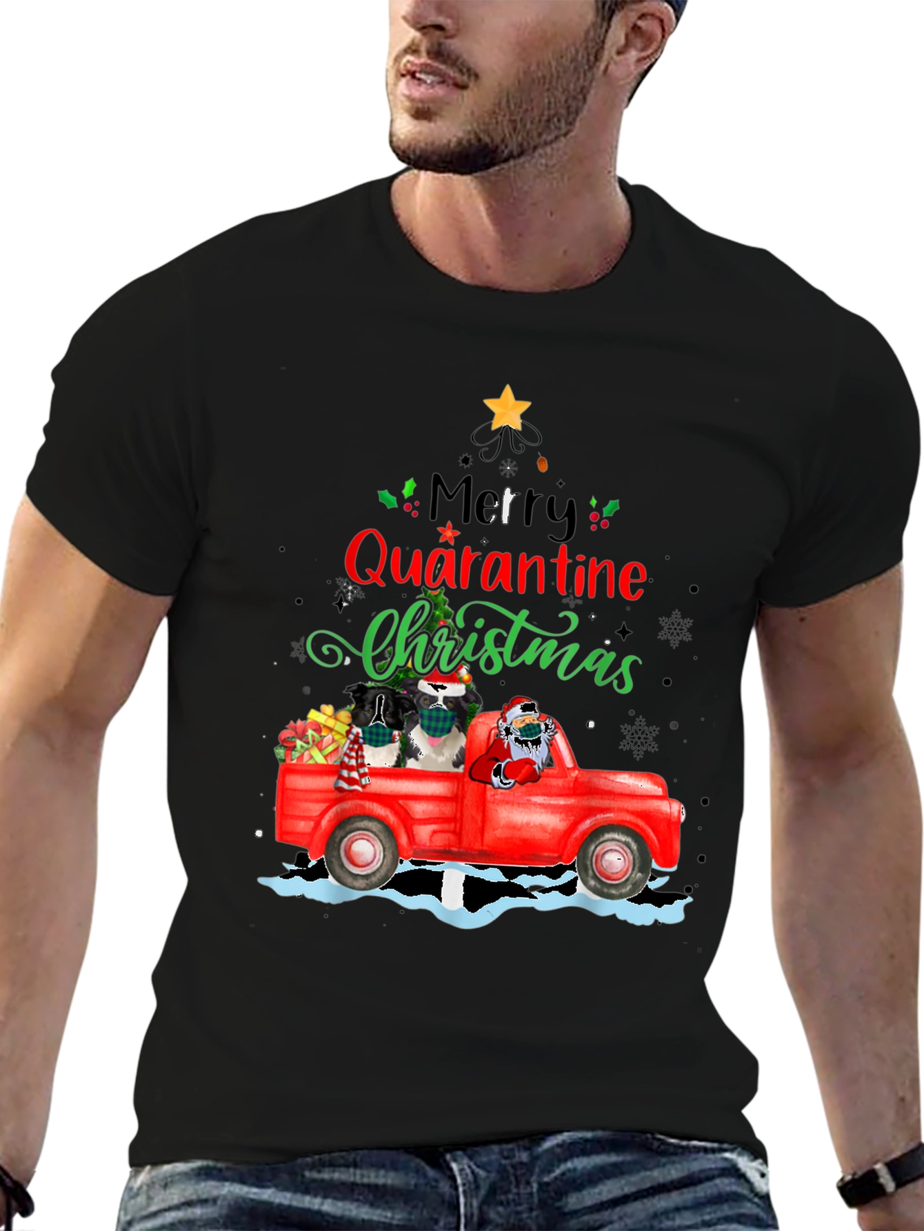 Merry Quarantine Christmas T-Shirt