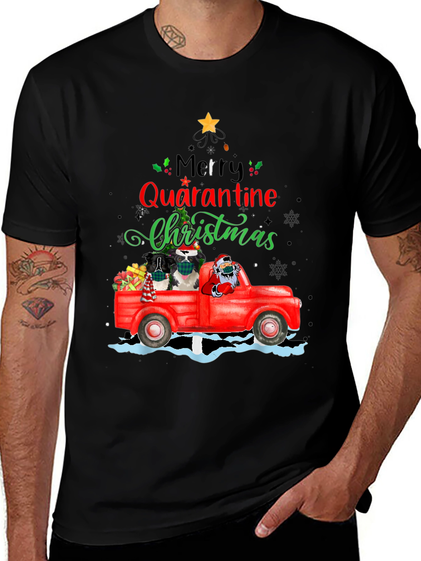 Merry Quarantine Christmas T-Shirt