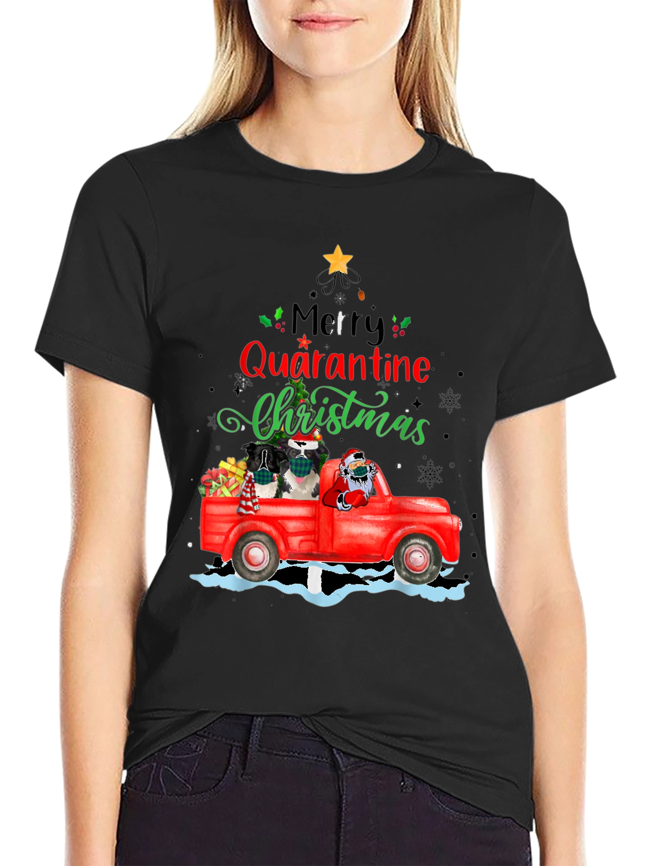 Merry Quarantine Christmas T-Shirt