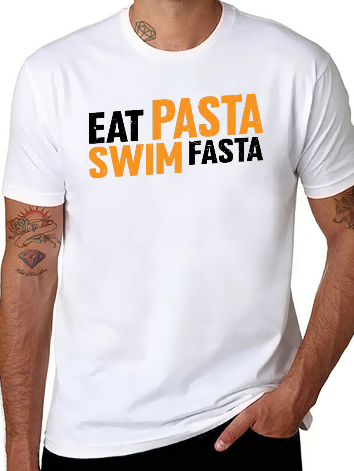 Eat Pasta Swim Fasta Graphic T-Shirt