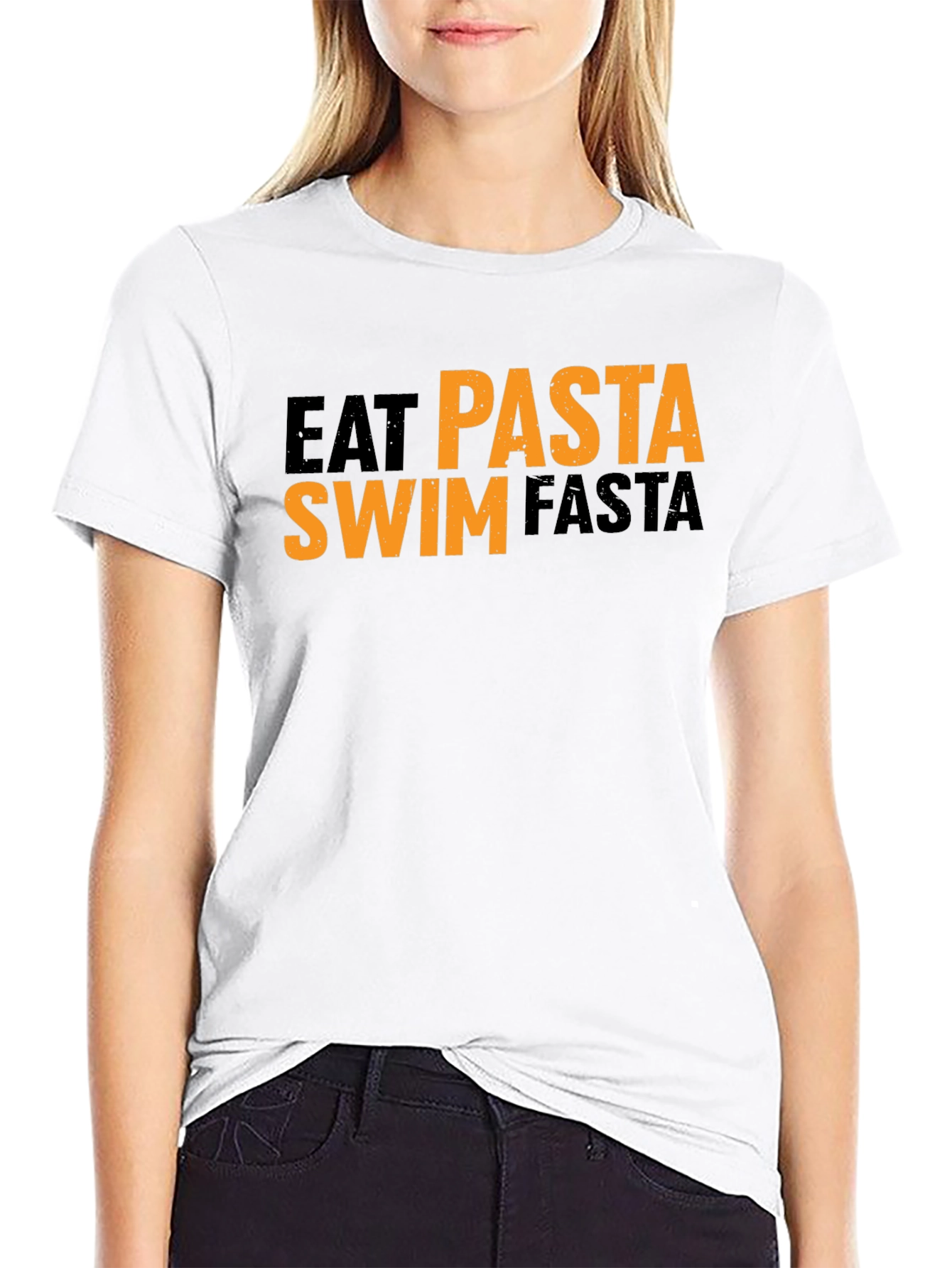 Eat Pasta Swim Fasta Graphic T-Shirt