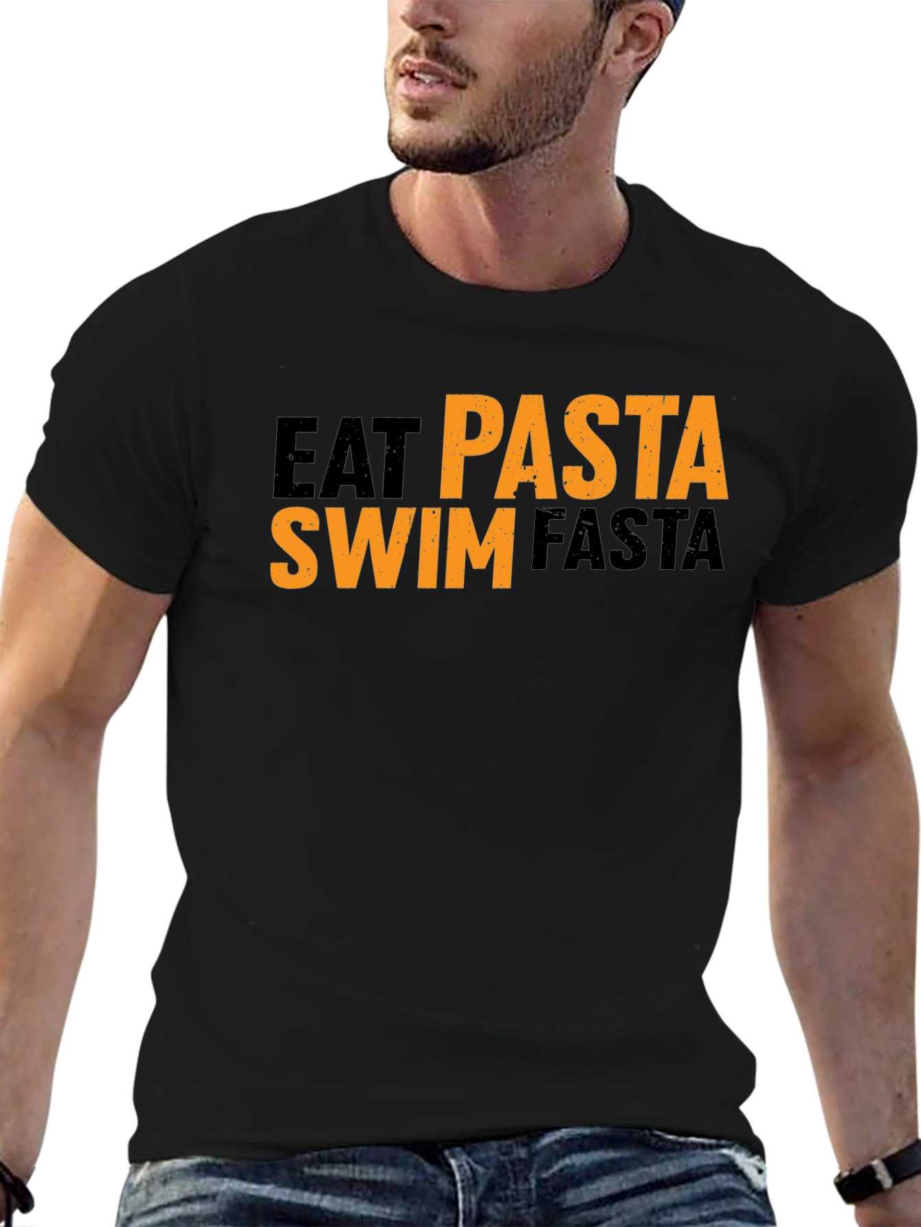 Eat Pasta Swim Fasta Graphic T-Shirt