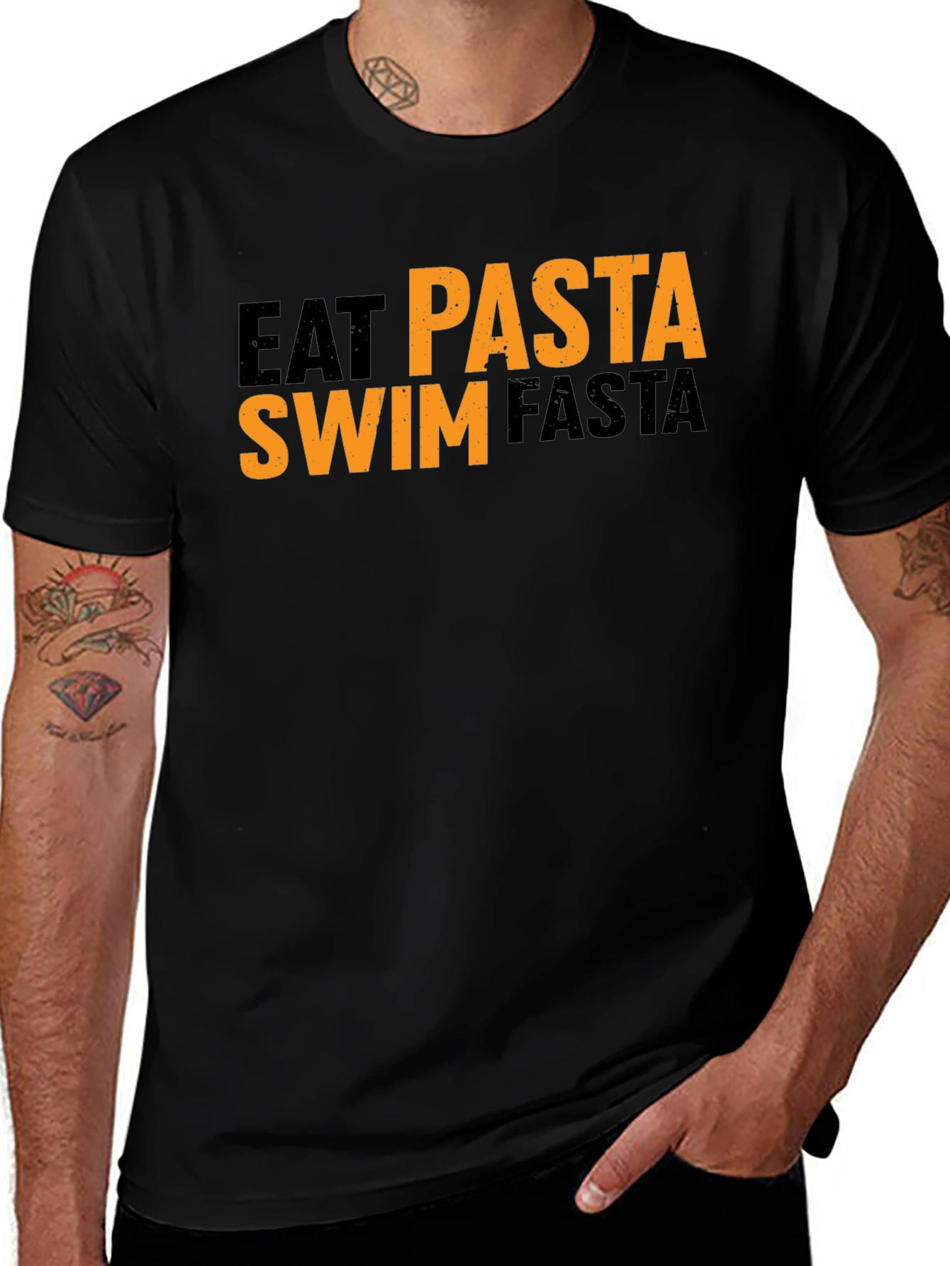Eat Pasta Swim Fasta Graphic T-Shirt