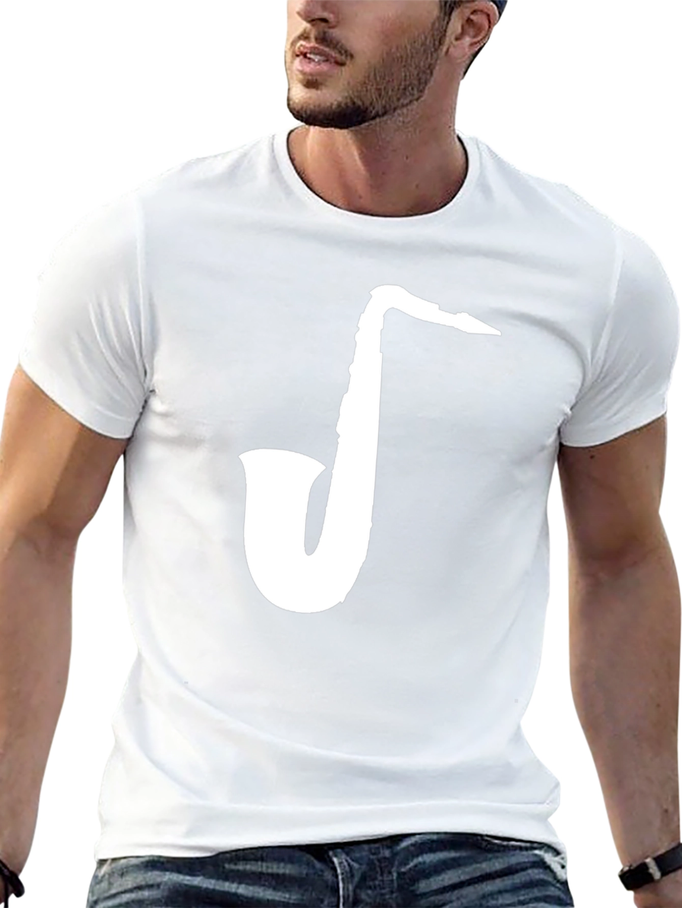 Saxophone Graphic Tee - Musicians Black T-Shirt