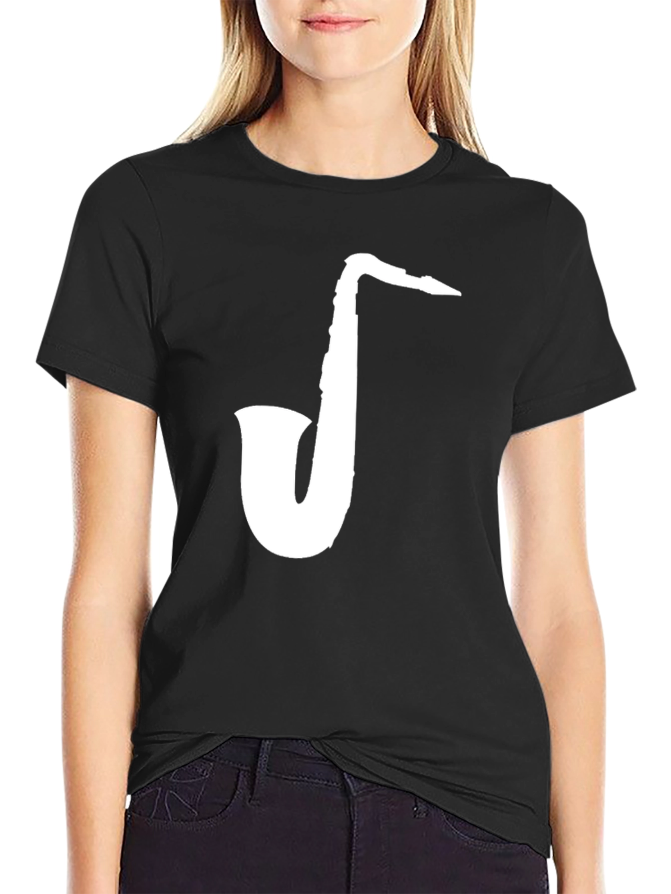 Saxophone Graphic Tee - Musicians Black T-Shirt