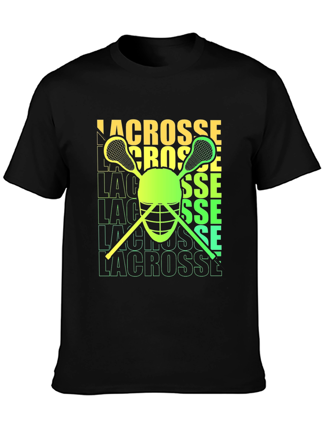 Lacrosse Helmet & Sticks Graphic T-Shirt