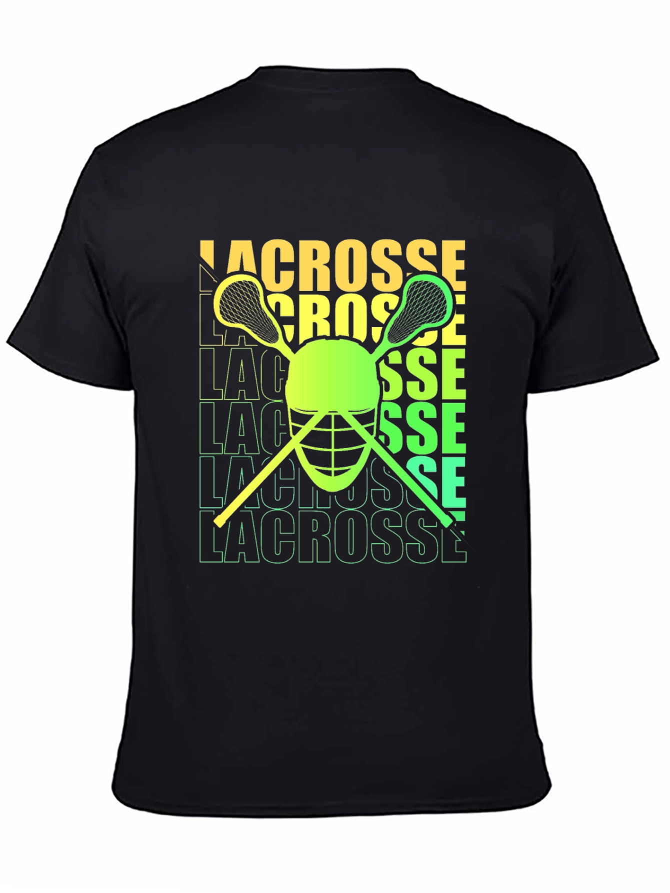 Lacrosse Helmet & Sticks Graphic T-Shirt