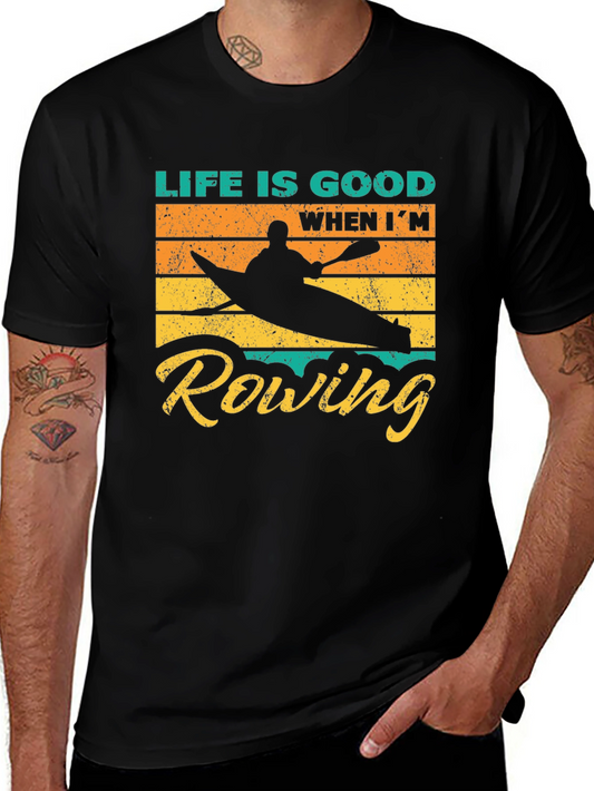 Life is Good Rowing Graphic T-Shirt