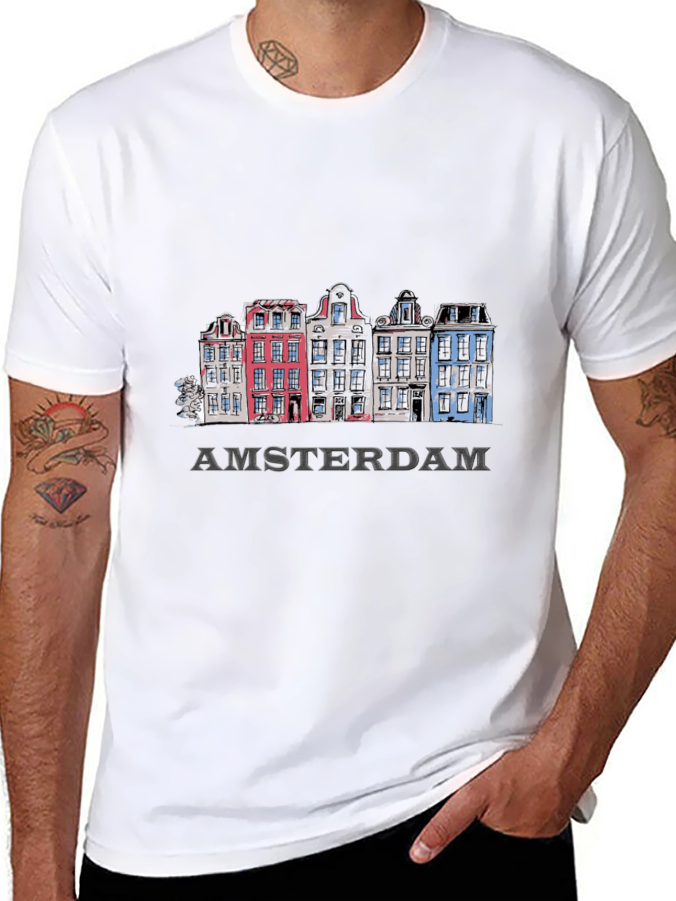 Amsterdam Houses Graphic T-Shirt