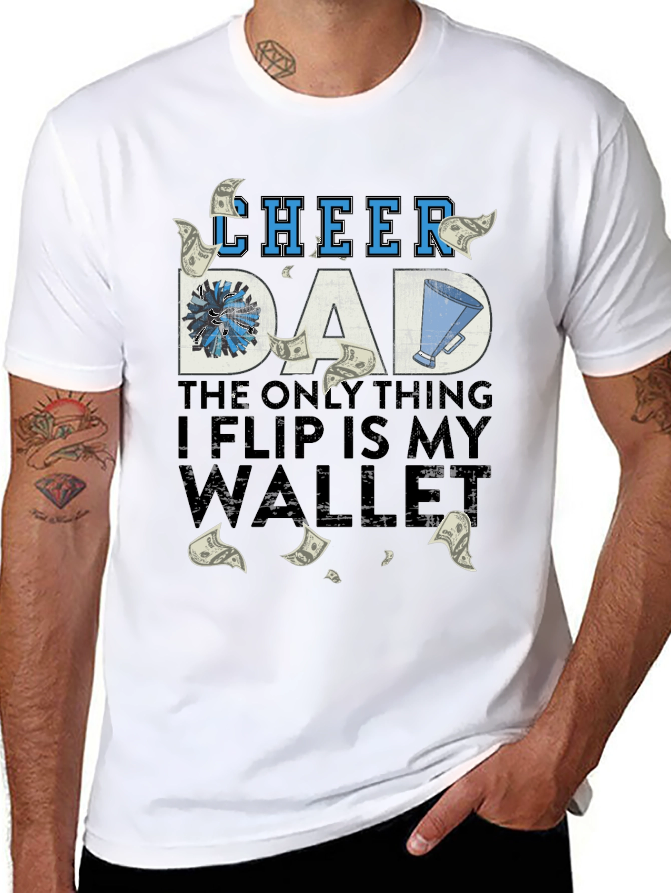 Cheer Dad T-Shirt - Humorous Parent Apparel