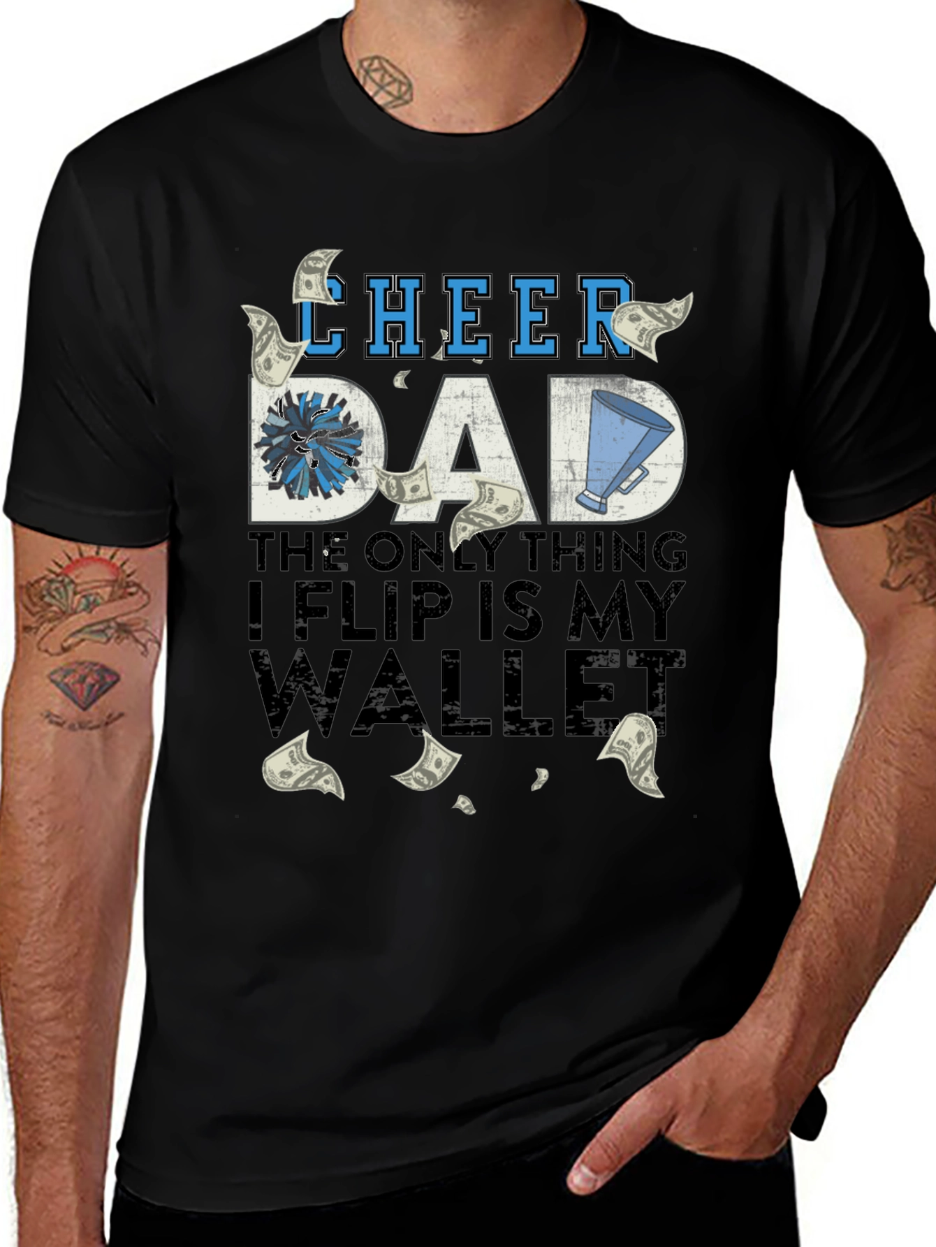 Cheer Dad T-Shirt - Humorous Parent Apparel