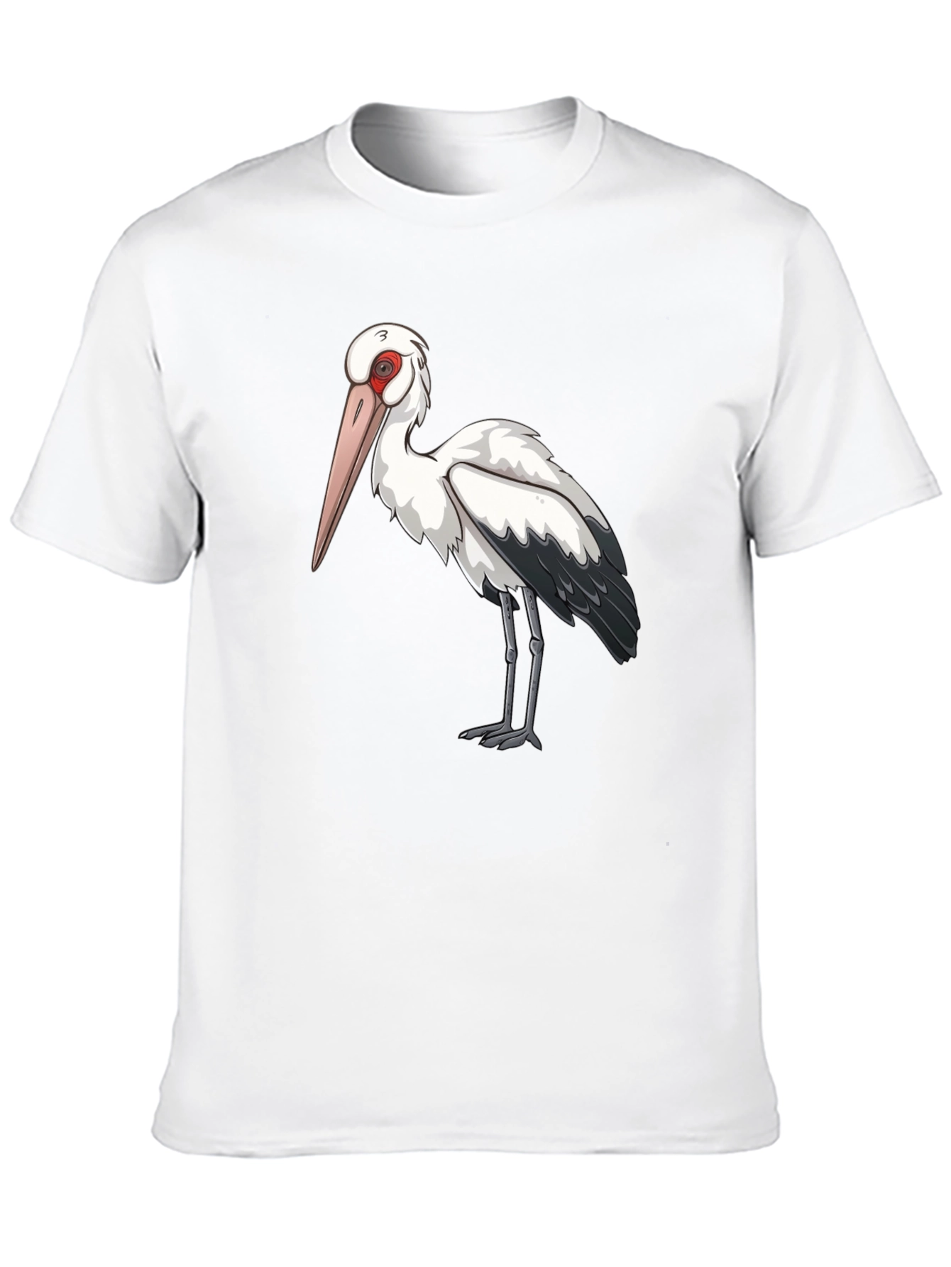 Stork Graphic Tee - Cool Bird Lover Shirt