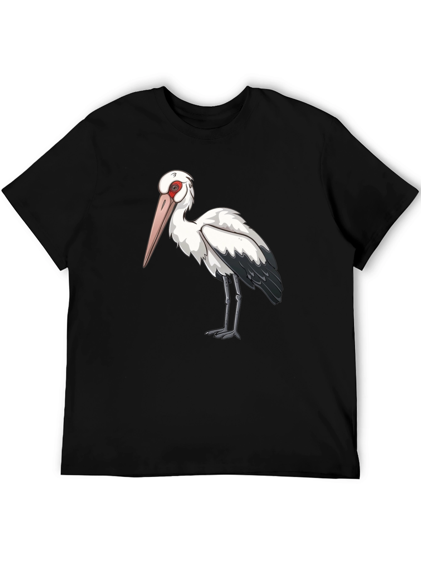 Stork Graphic Tee - Cool Bird Lover Shirt
