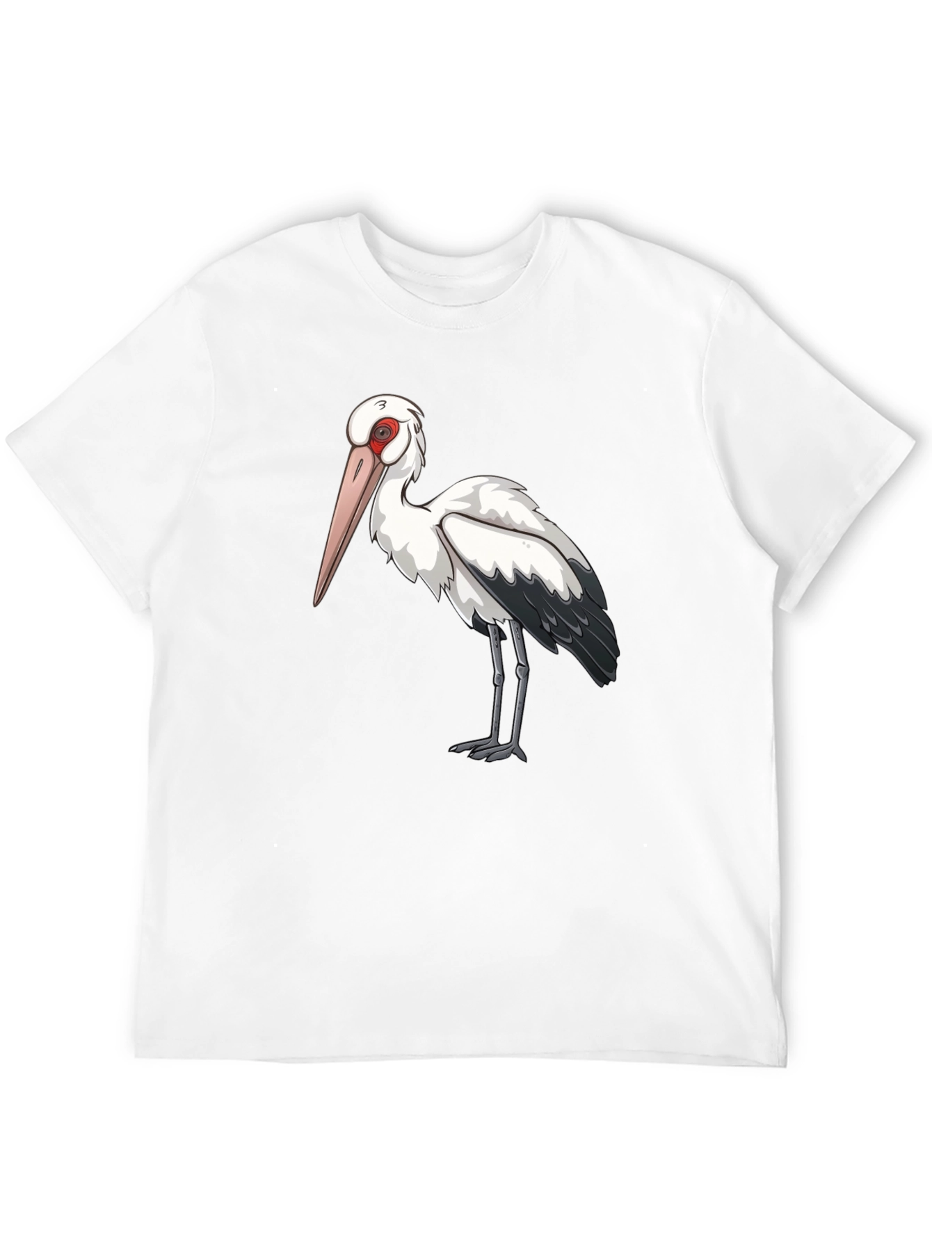 Stork Graphic Tee - Cool Bird Lover Shirt