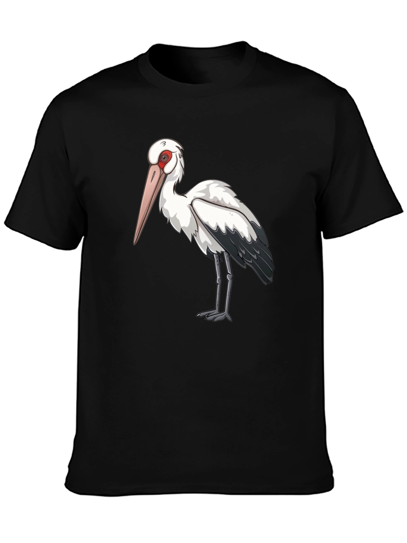 Stork Graphic Tee - Cool Bird Lover Shirt