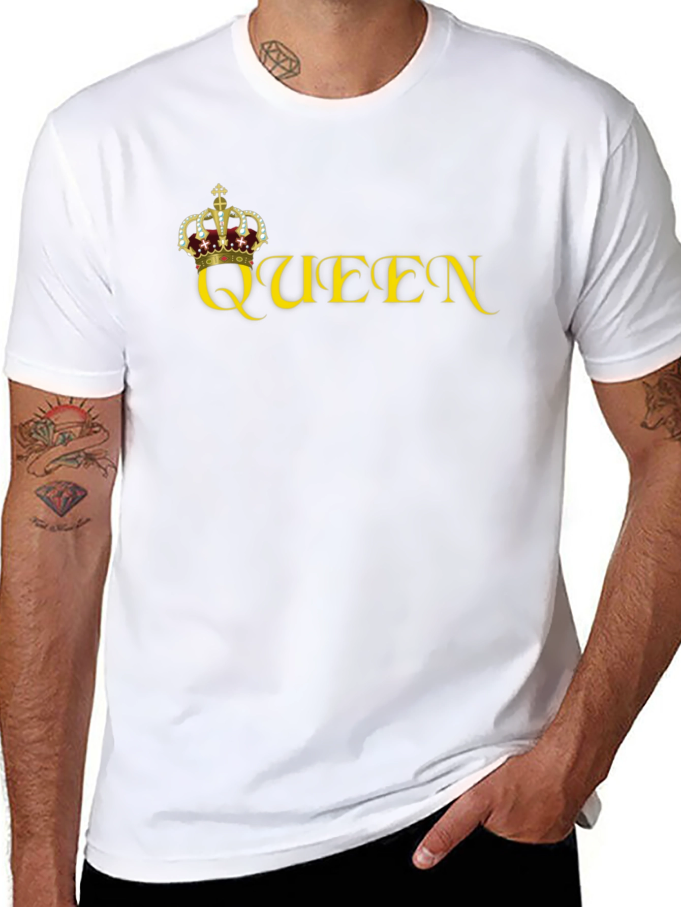 Queen Crown Graphic Black Tee