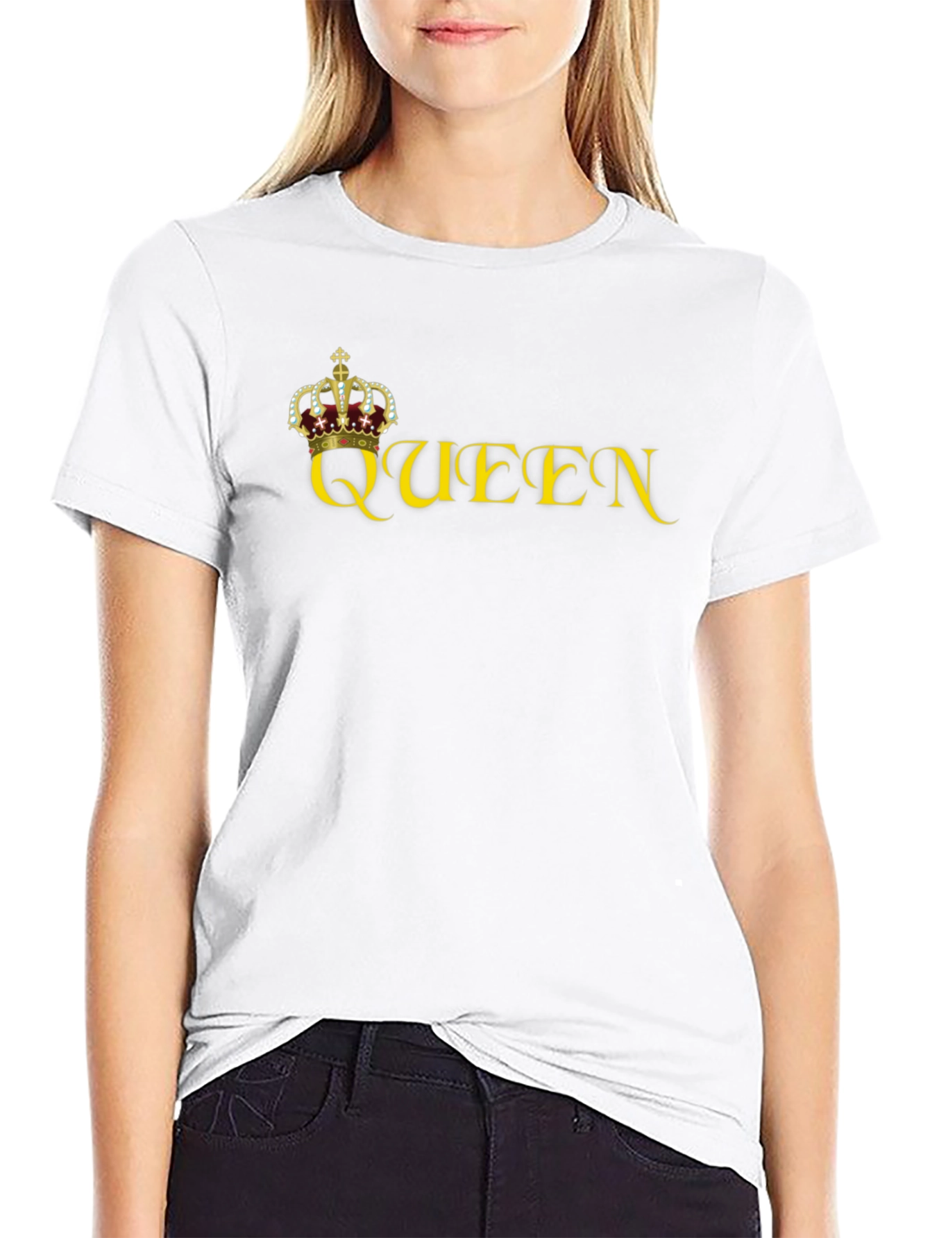 Queen Crown Graphic Black Tee