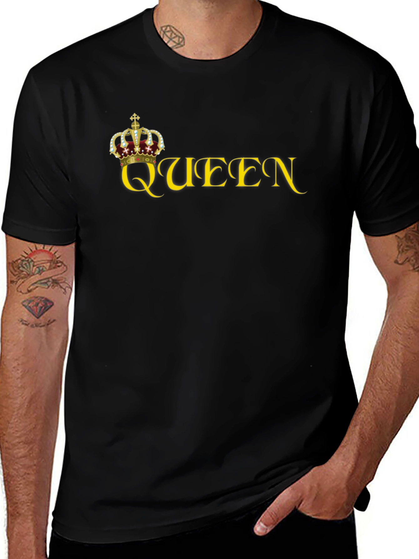 Queen Crown Graphic Black Tee