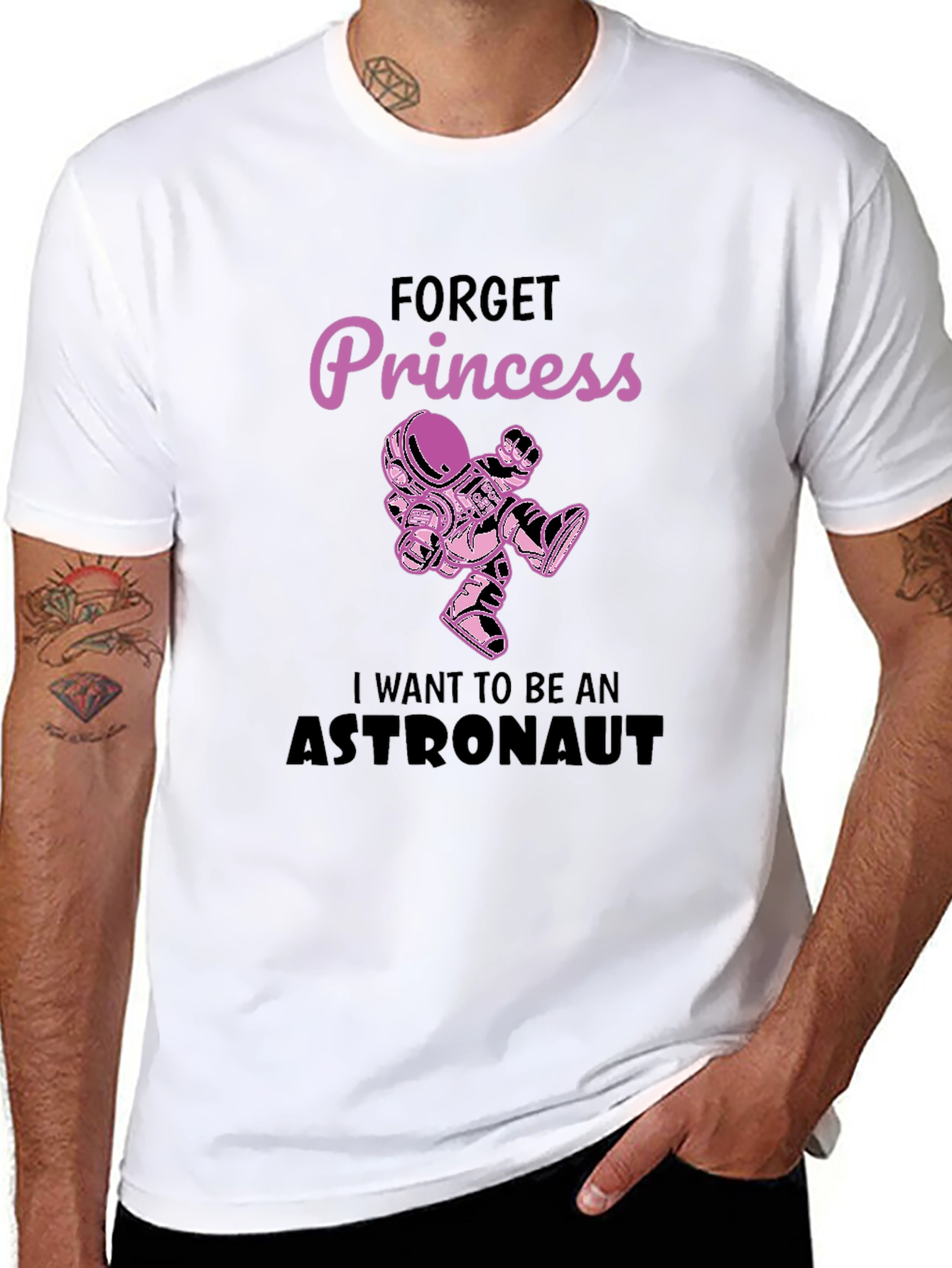 Forget Princess Astronaut Graphic T-Shirt