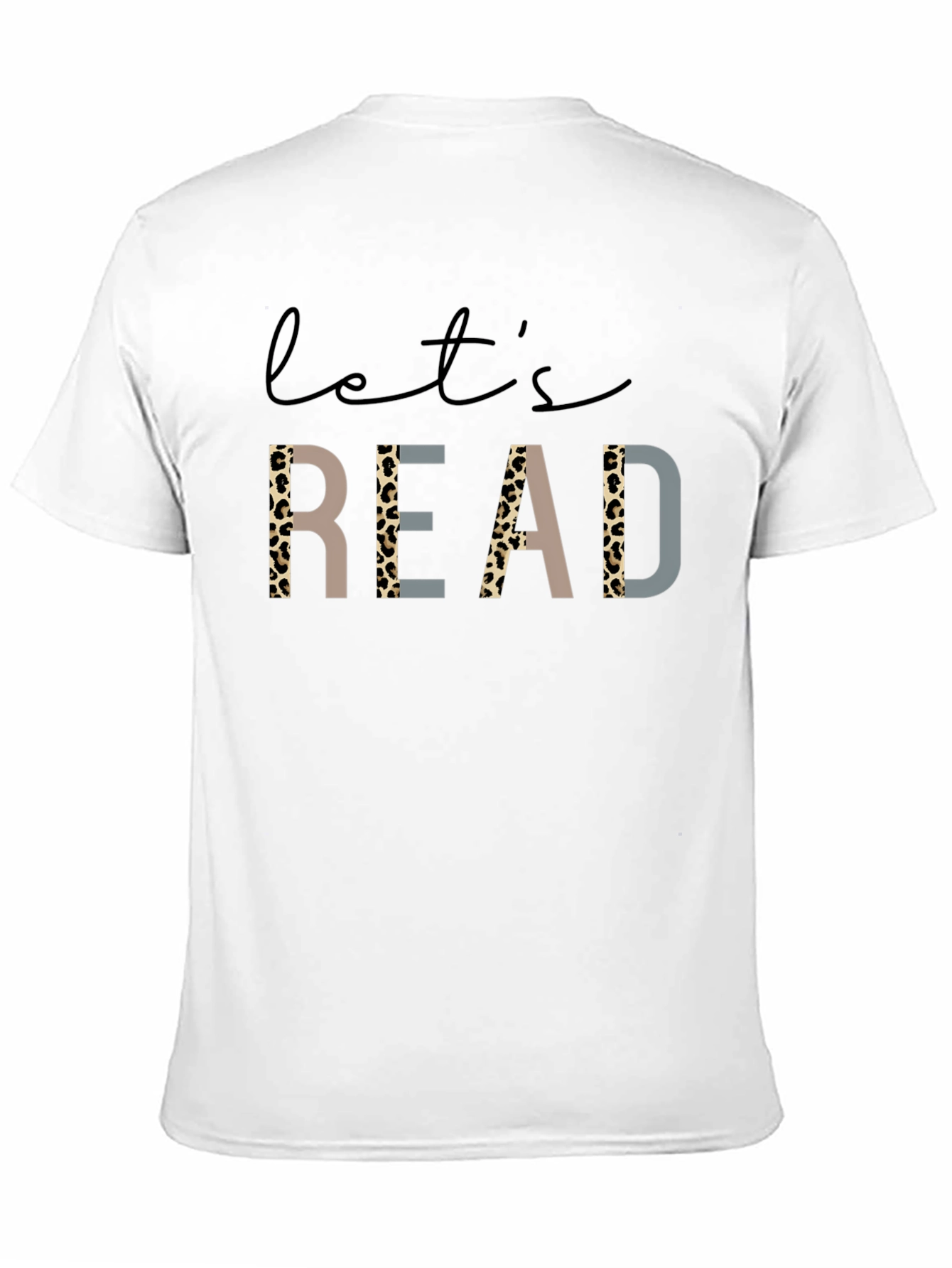Lets Read Graphic Tee - Leopard Print