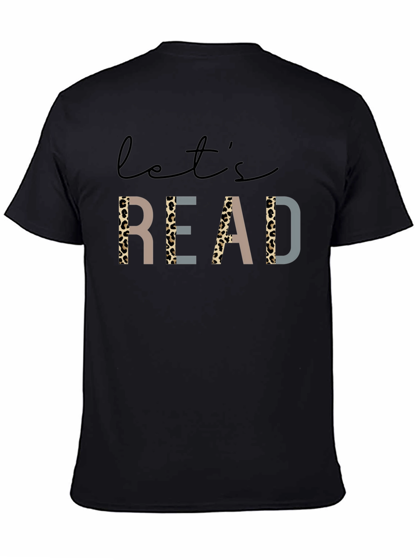 Lets Read Graphic Tee - Leopard Print
