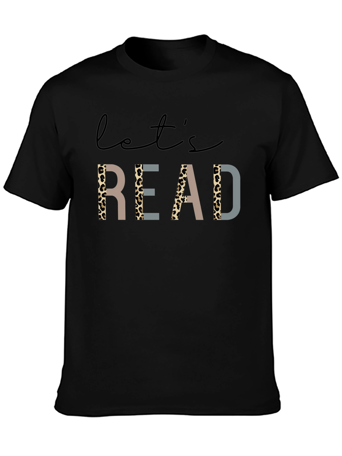 Lets Read Graphic Tee - Leopard Print