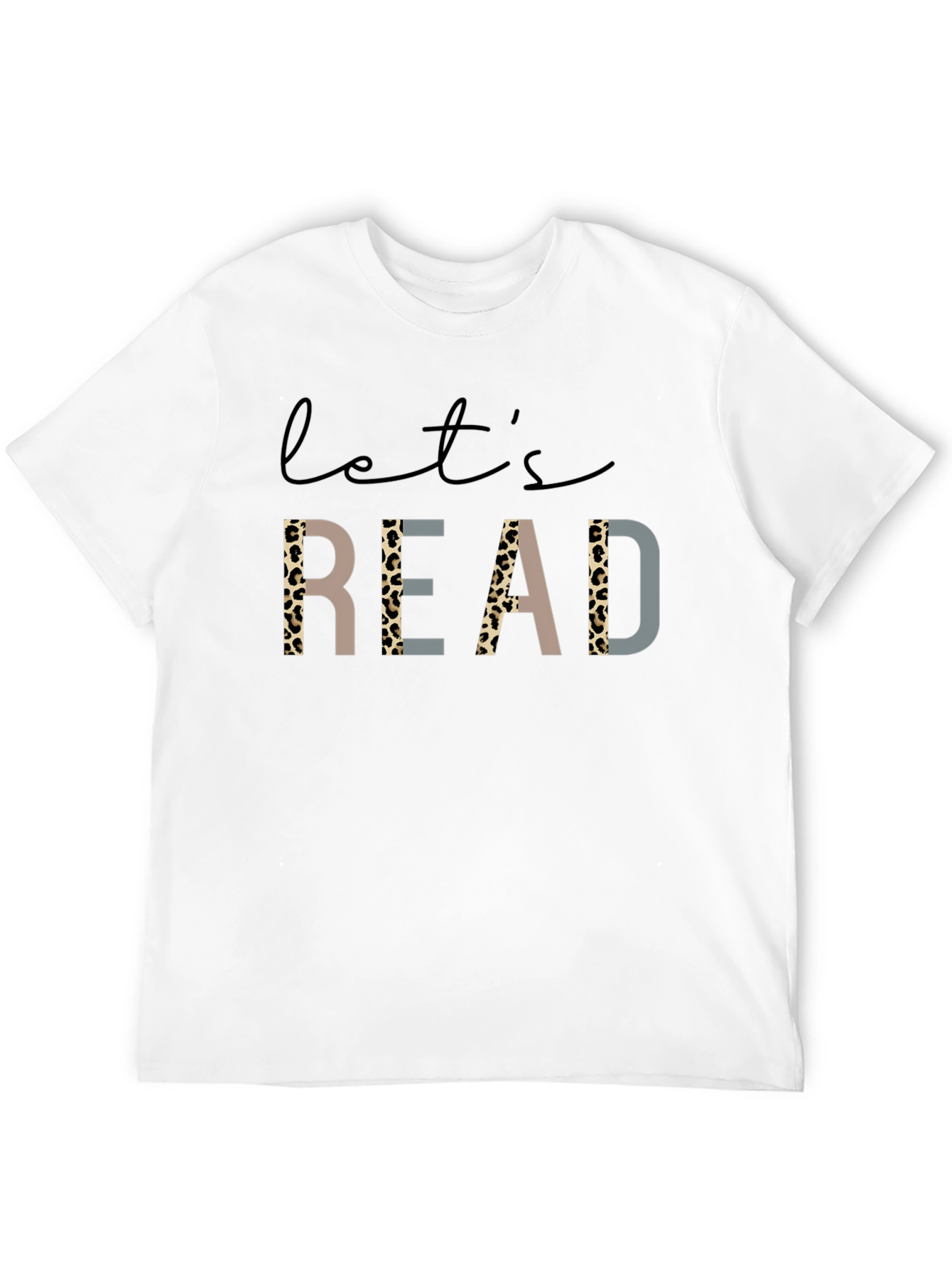 Lets Read Graphic Tee - Leopard Print