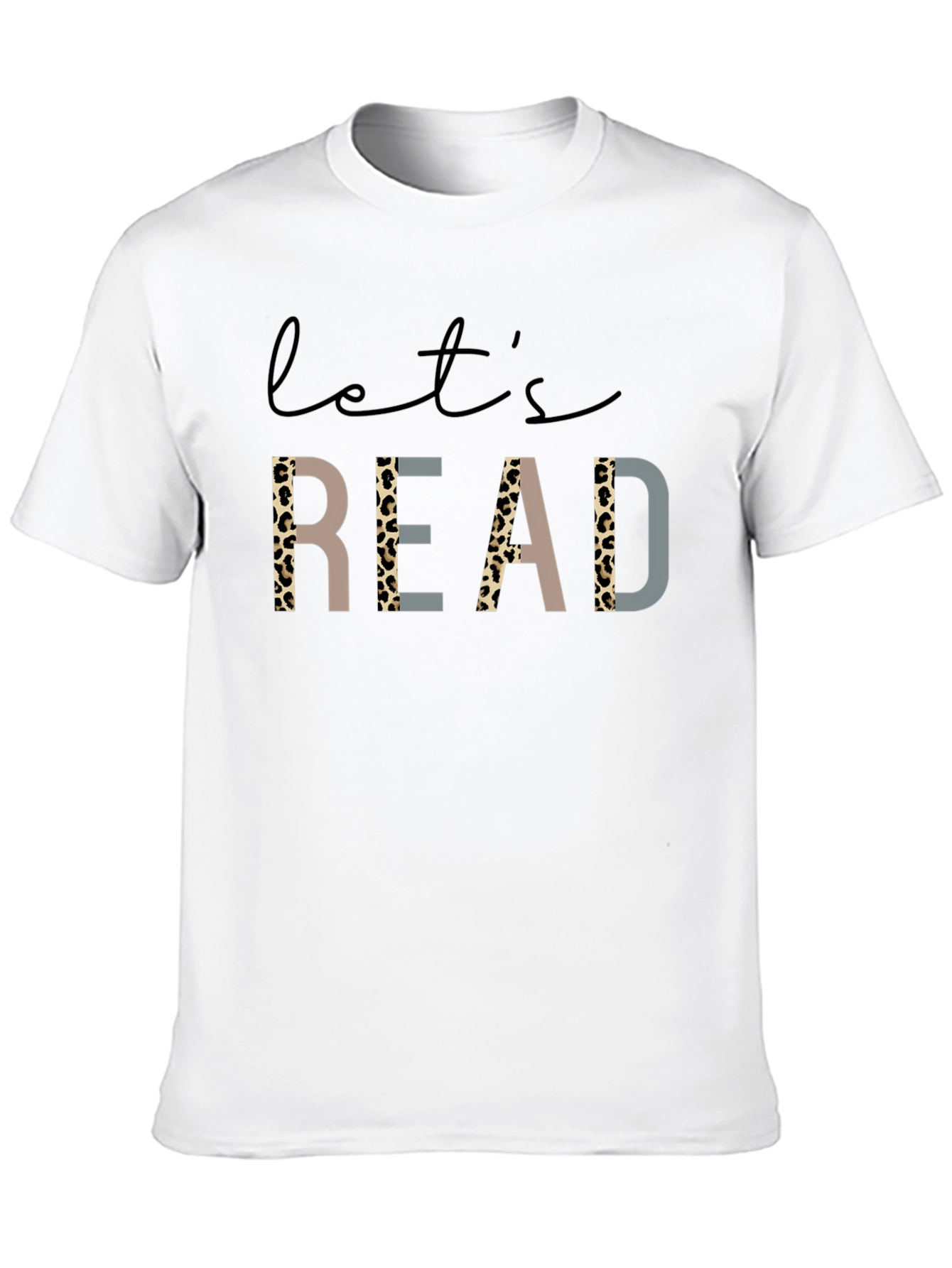 Lets Read Graphic Tee - Leopard Print