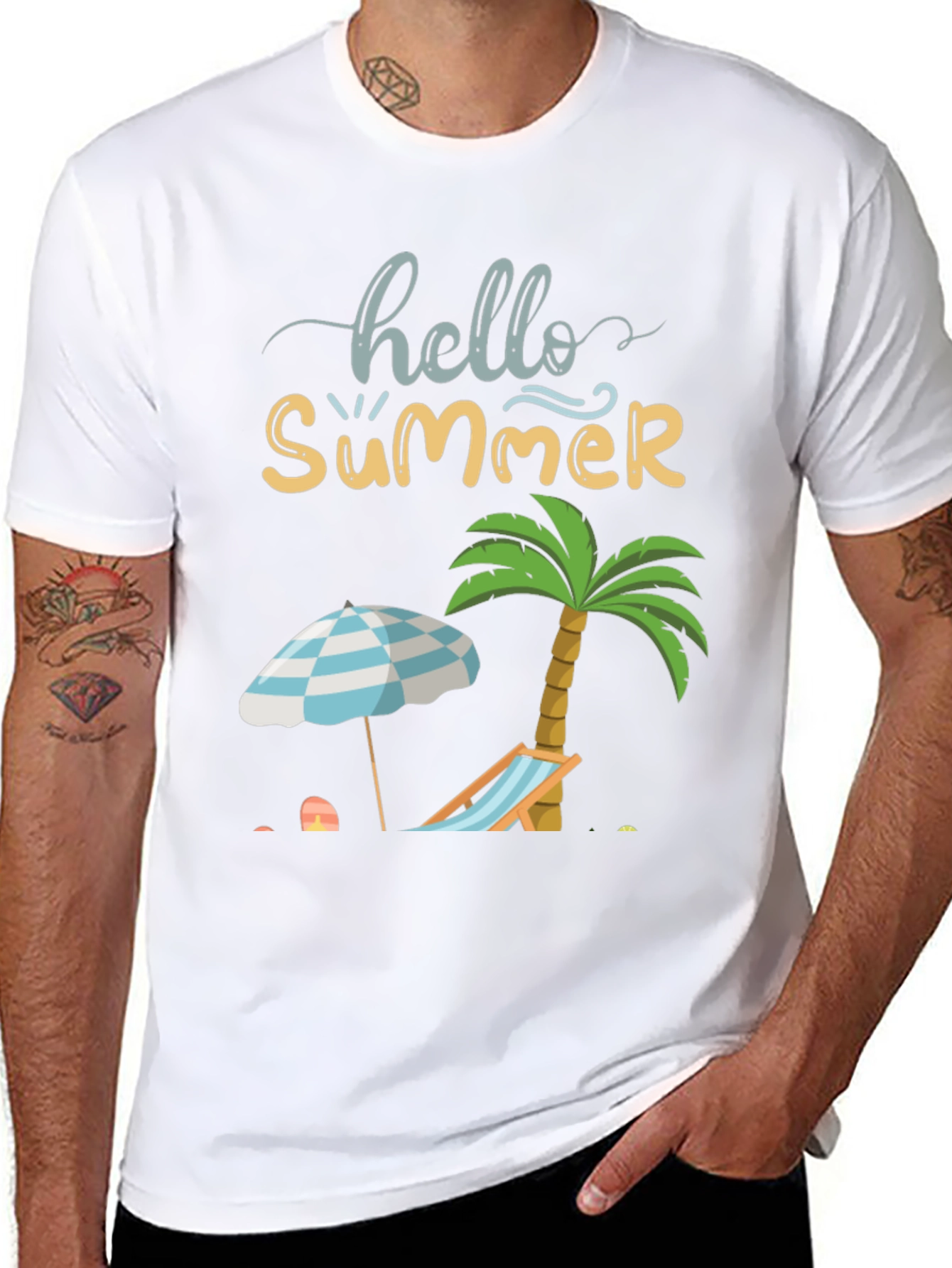 Hello Summer T-Shirt - Beach Theme