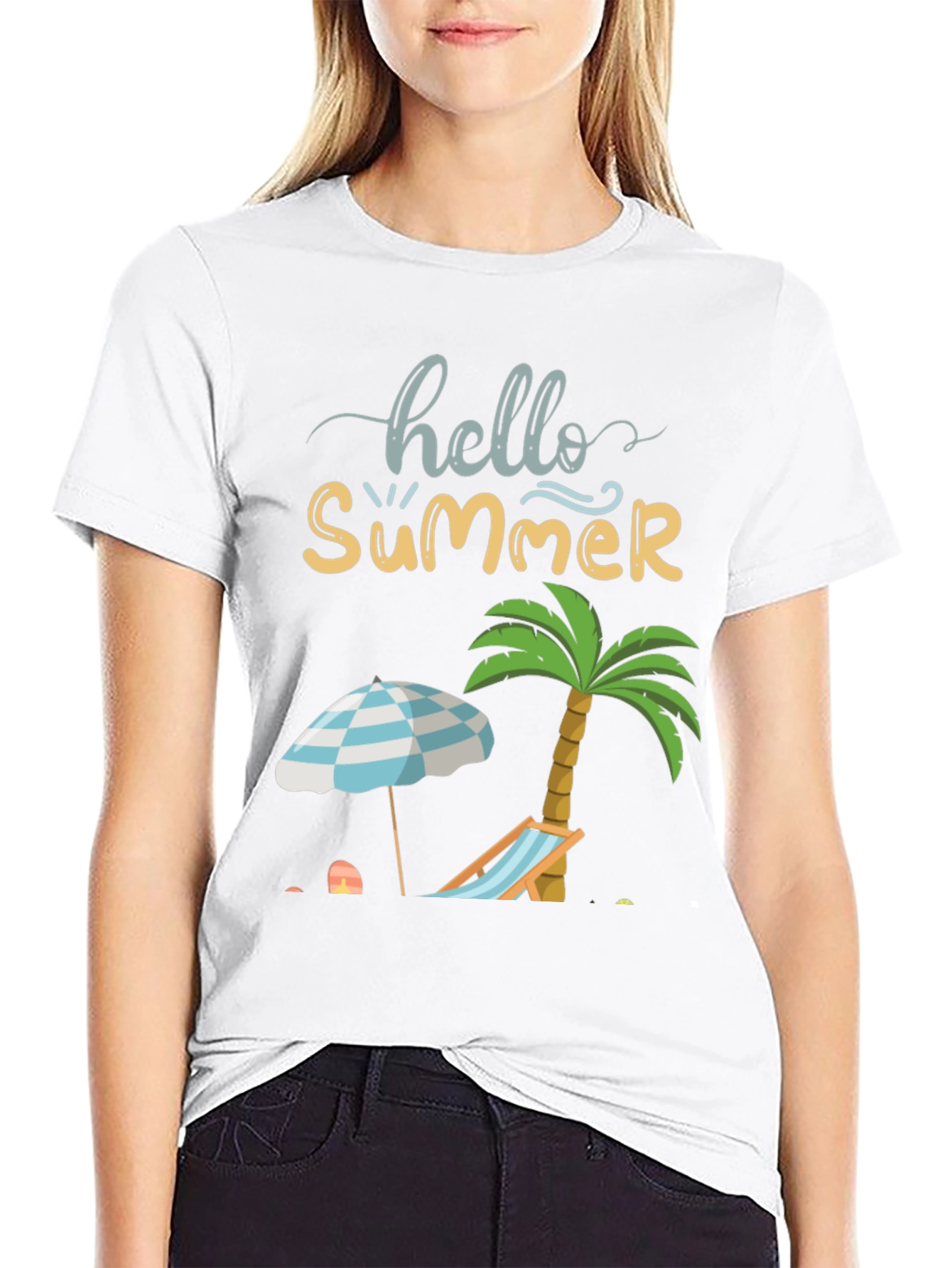 Hello Summer T-Shirt - Beach Theme