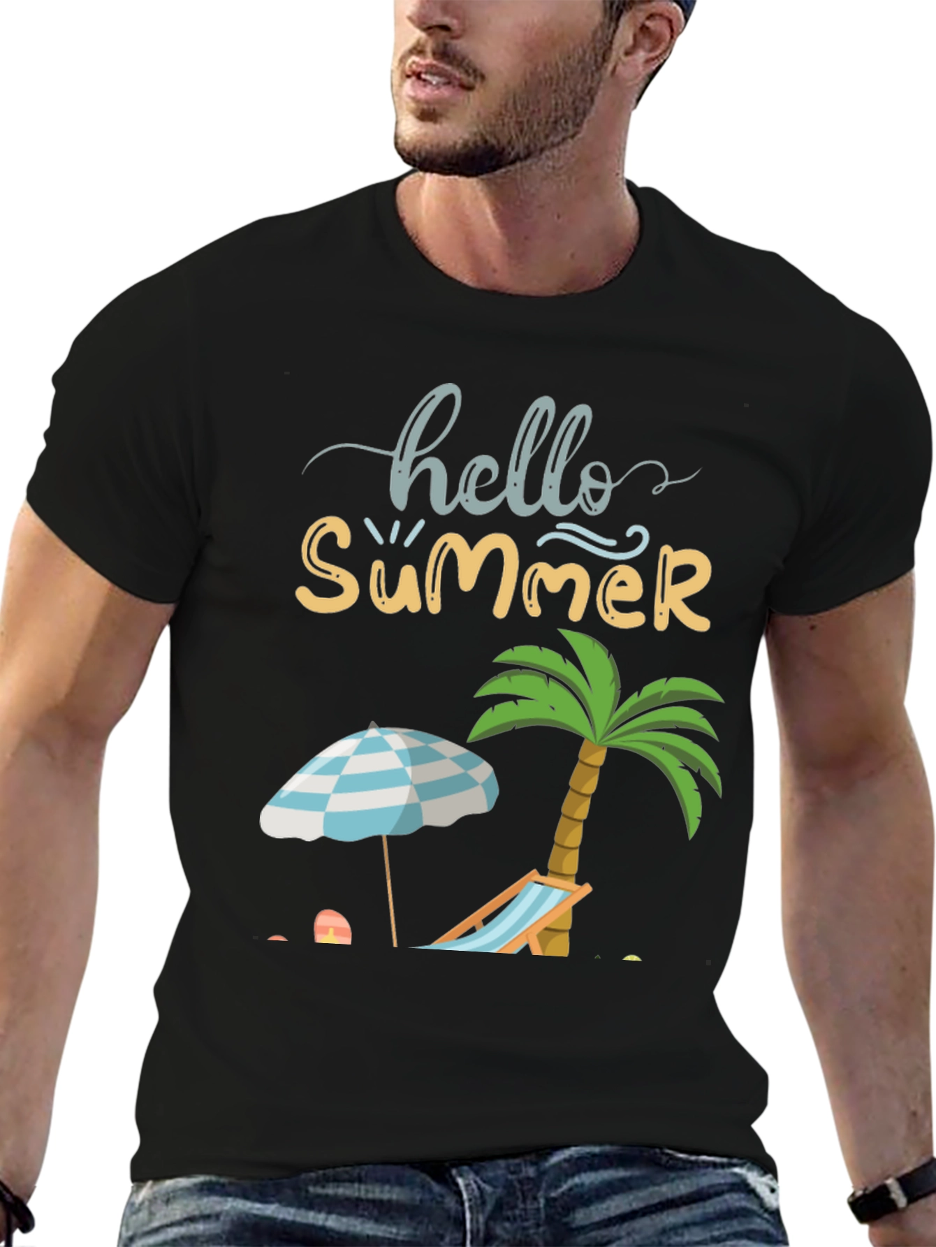 Hello Summer T-Shirt - Beach Theme
