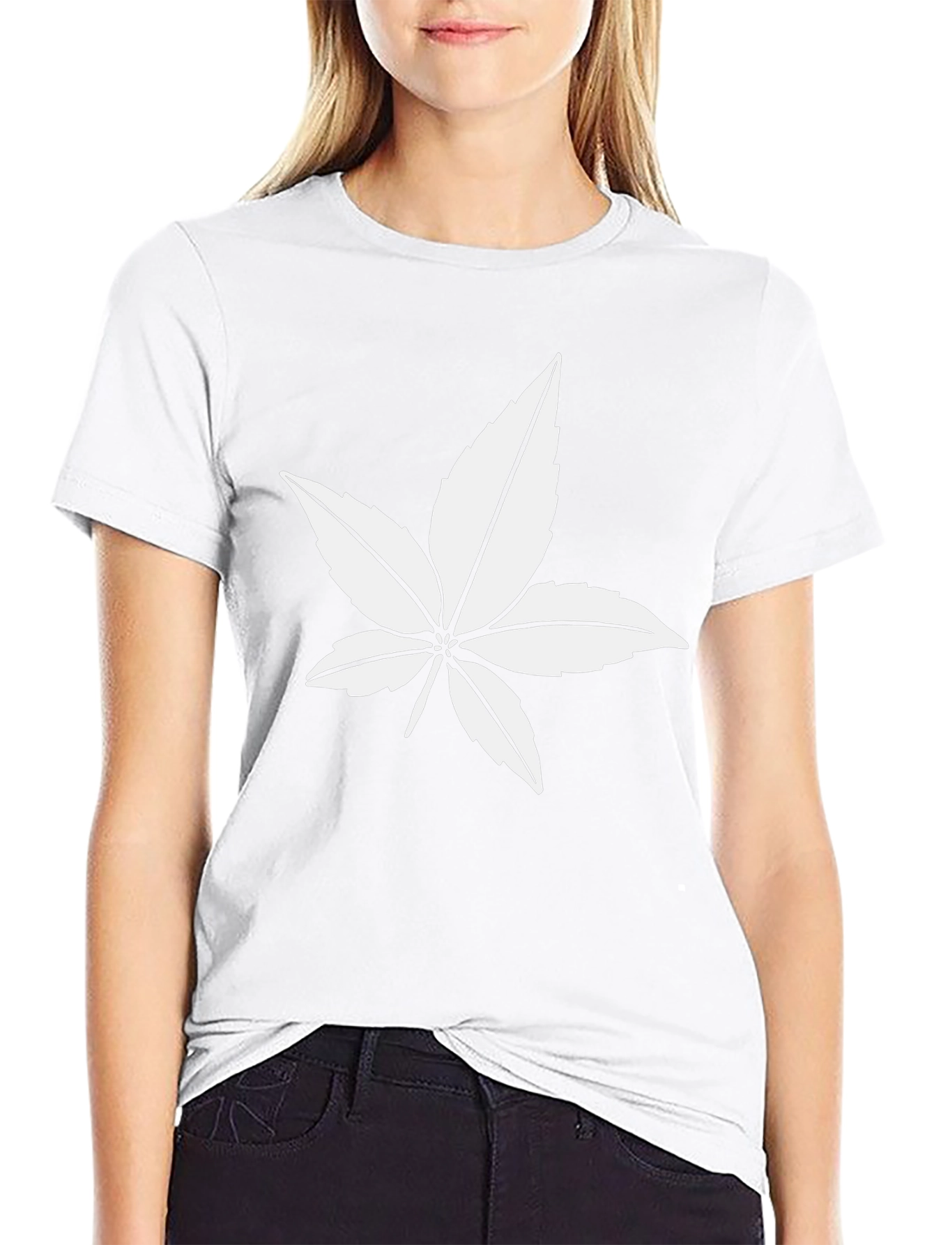 Leaf Graphic Black T-Shirt - Casual Style
