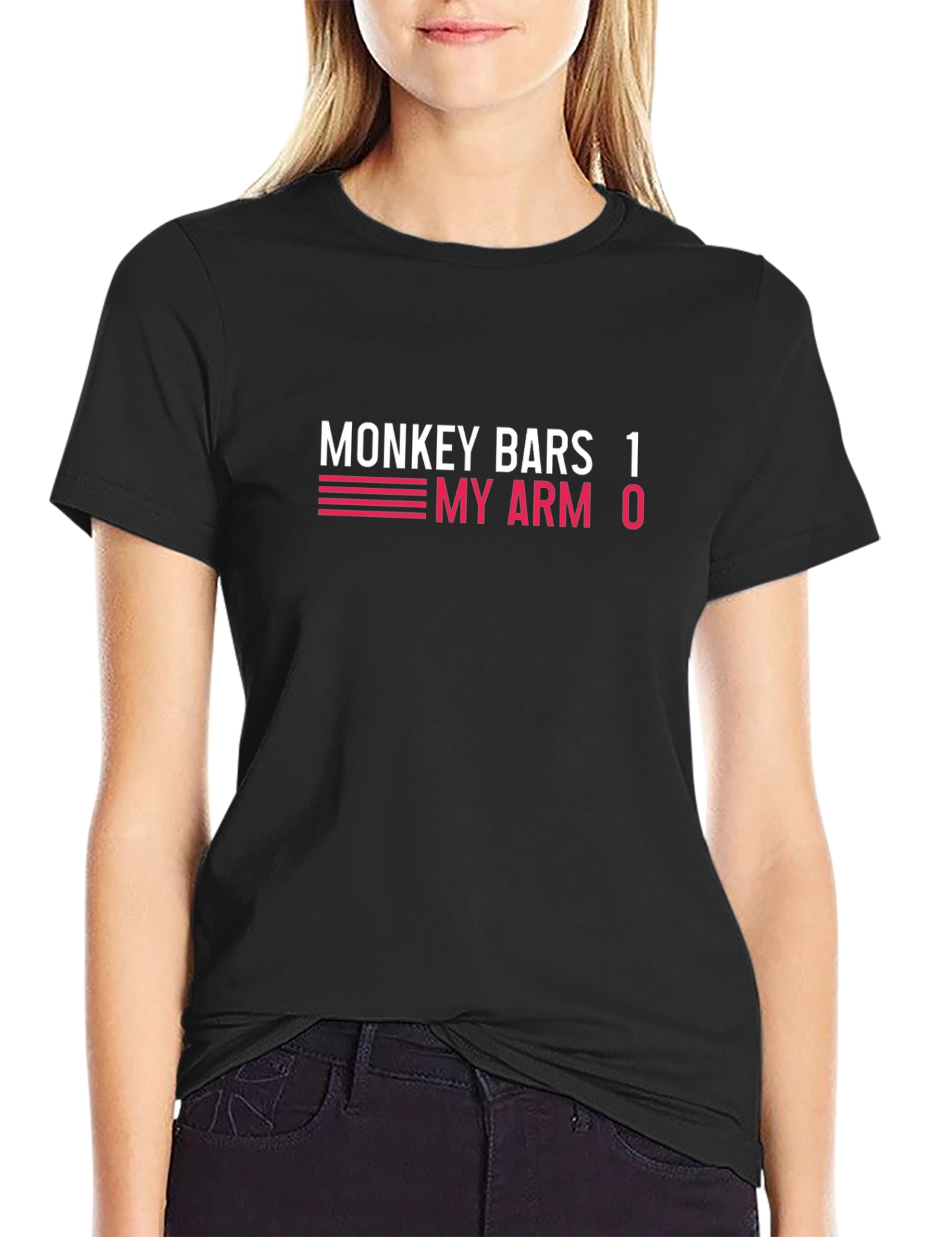Monkey Bars 1 My Arm 0 Black T-Shirt