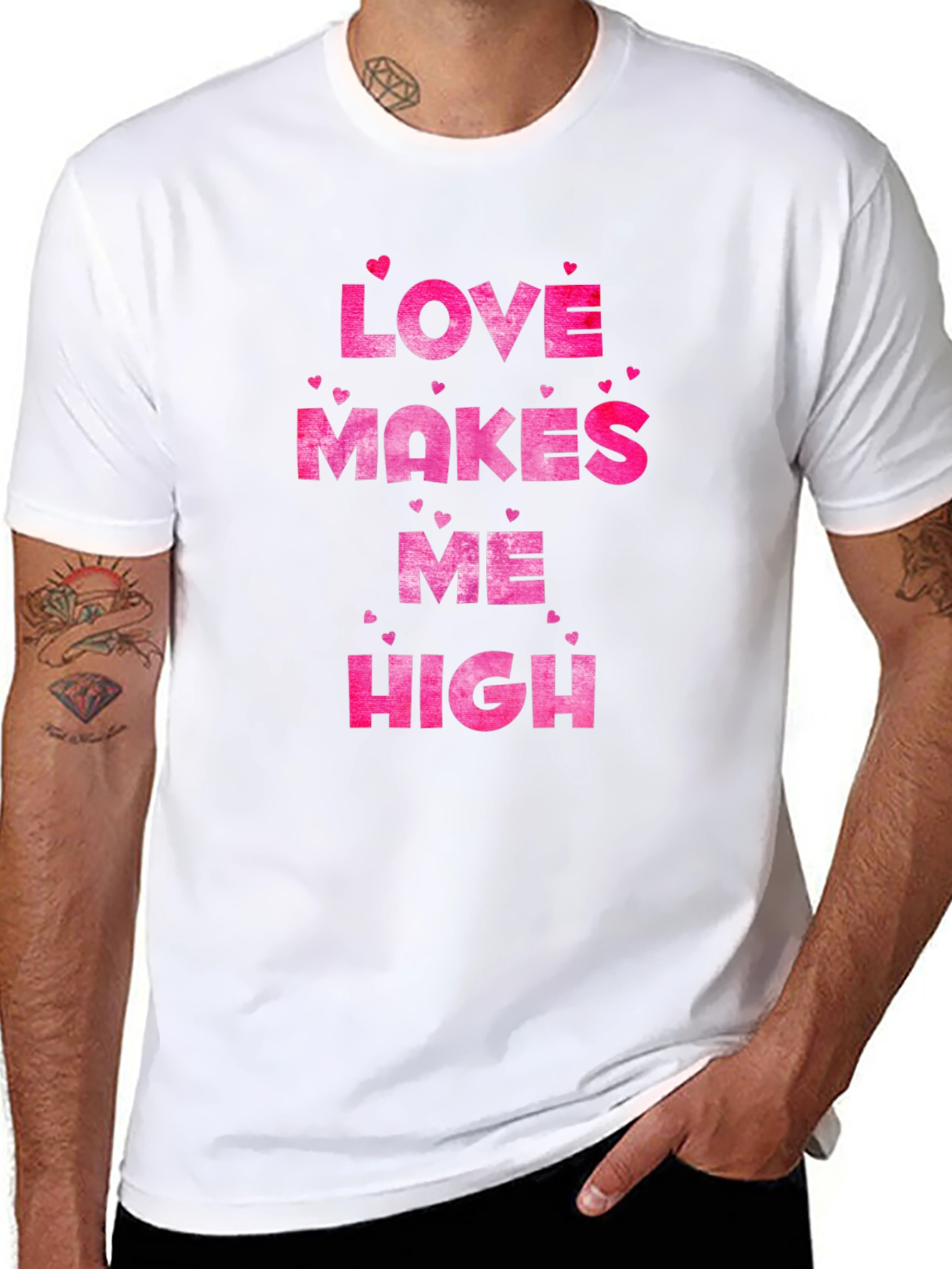 Love Makes Me High Valentines Day T-Shirt
