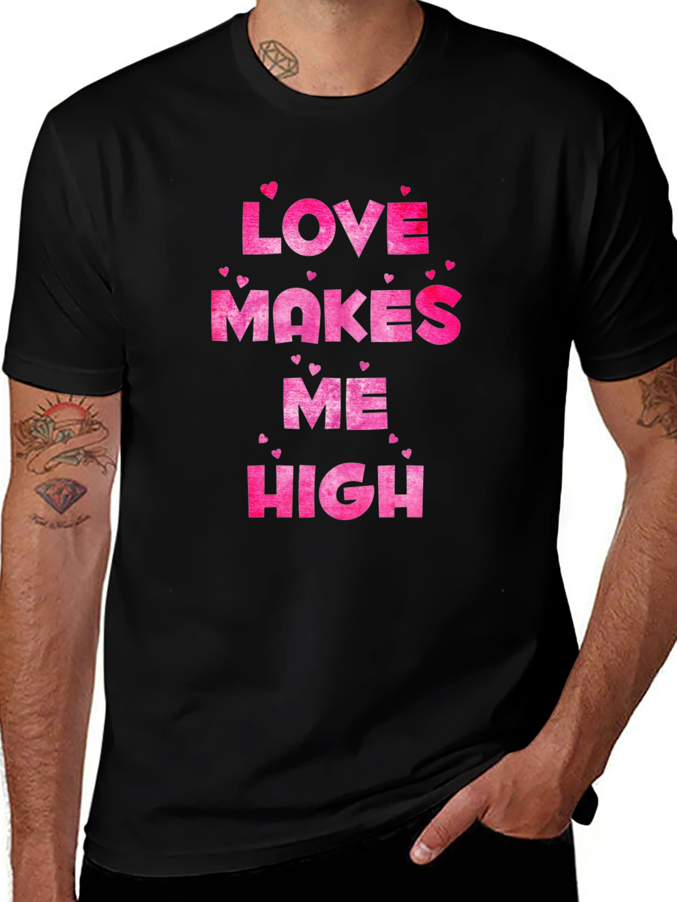 Love Makes Me High Valentines Day T-Shirt