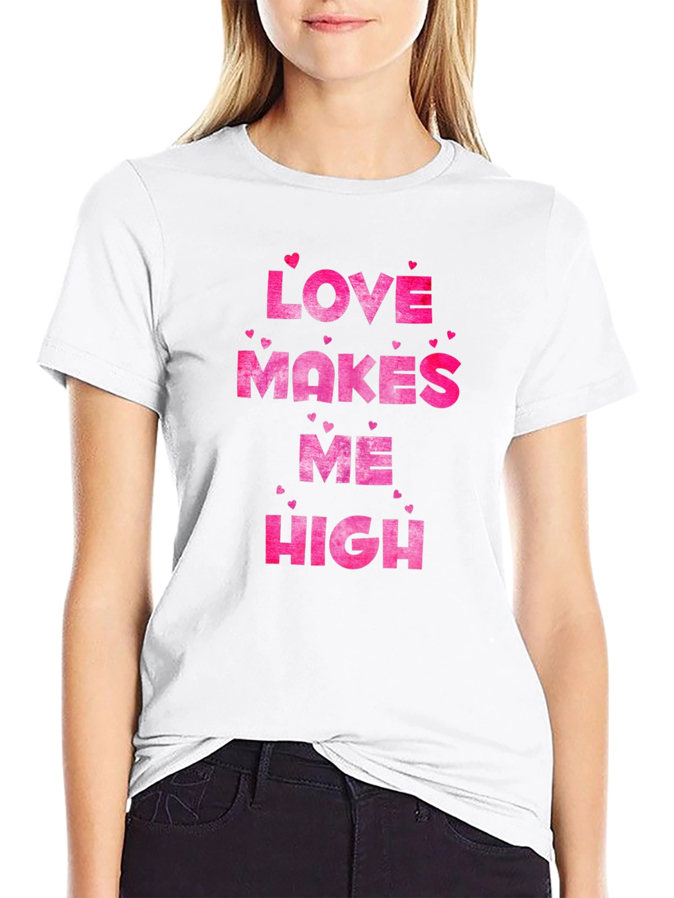 Love Makes Me High Valentines Day T-Shirt